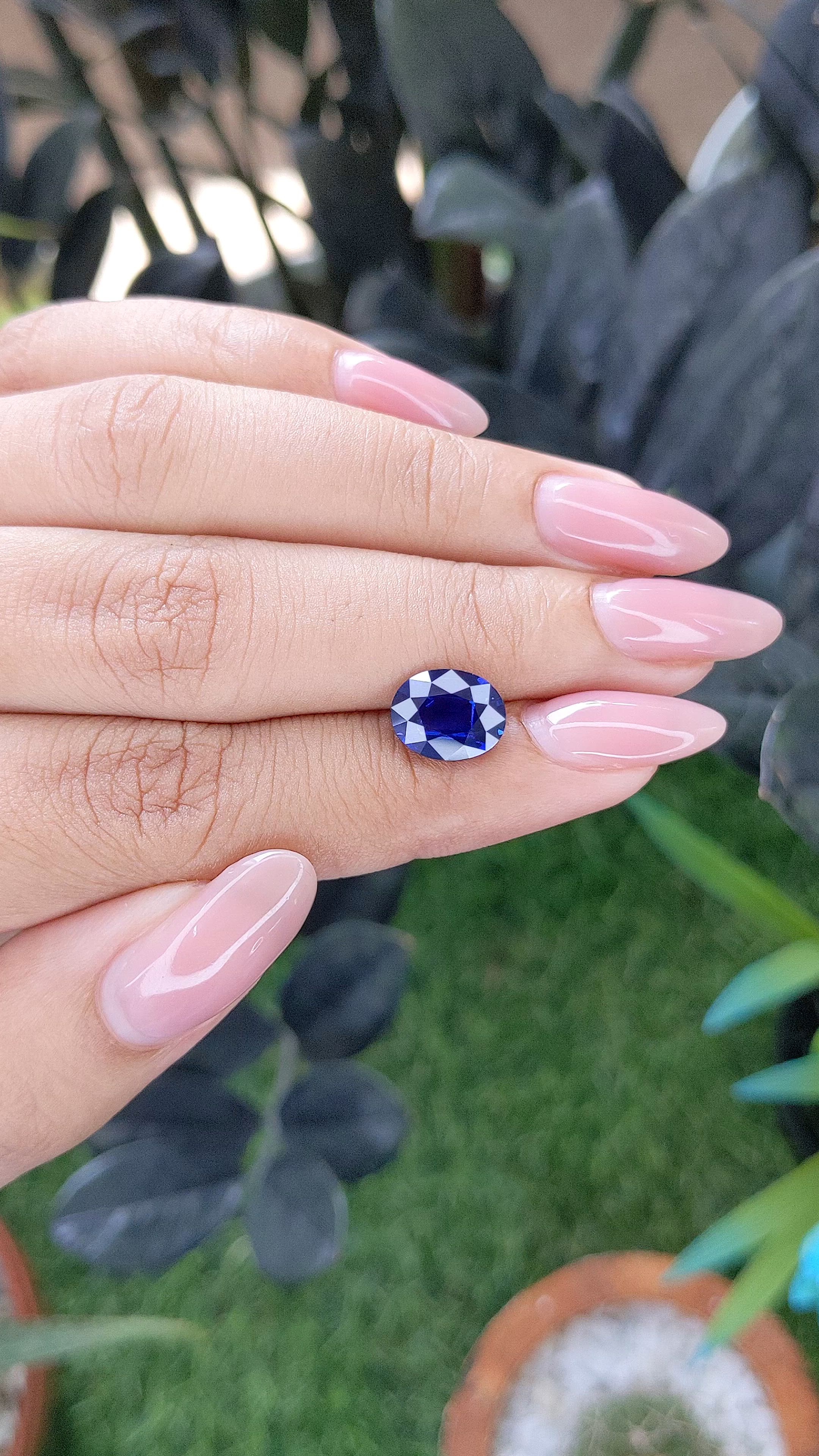 3.00 Ct. Blue Sapphire from Madagascar Size Video