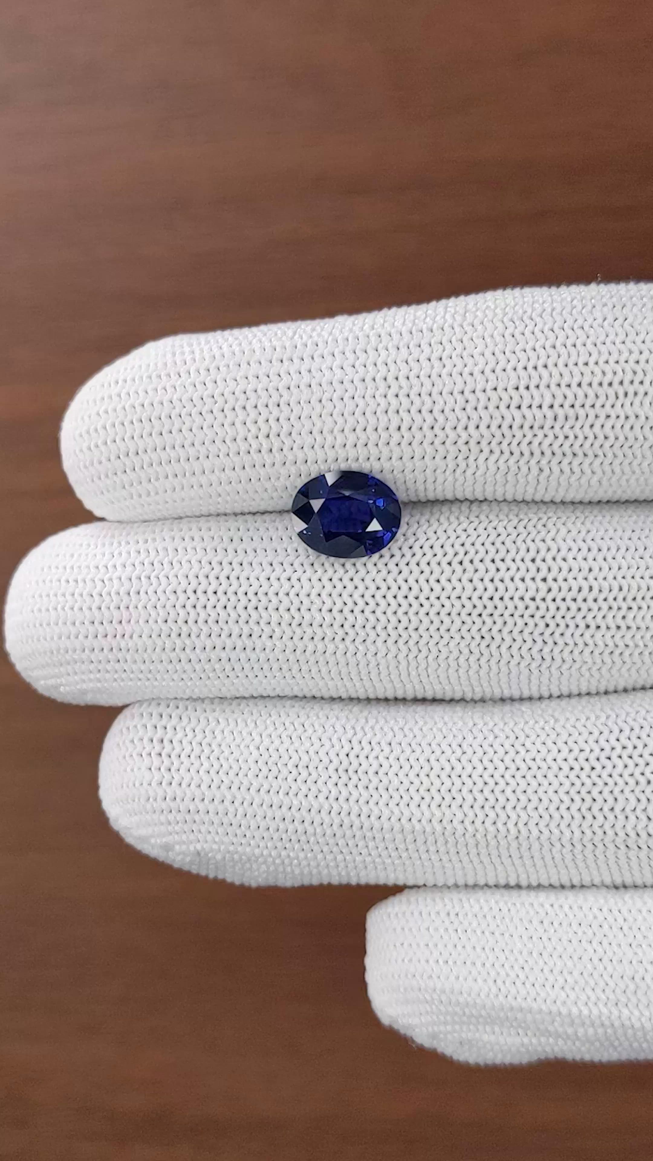3.00 Ct. Blue Sapphire from Madagascar Size Video