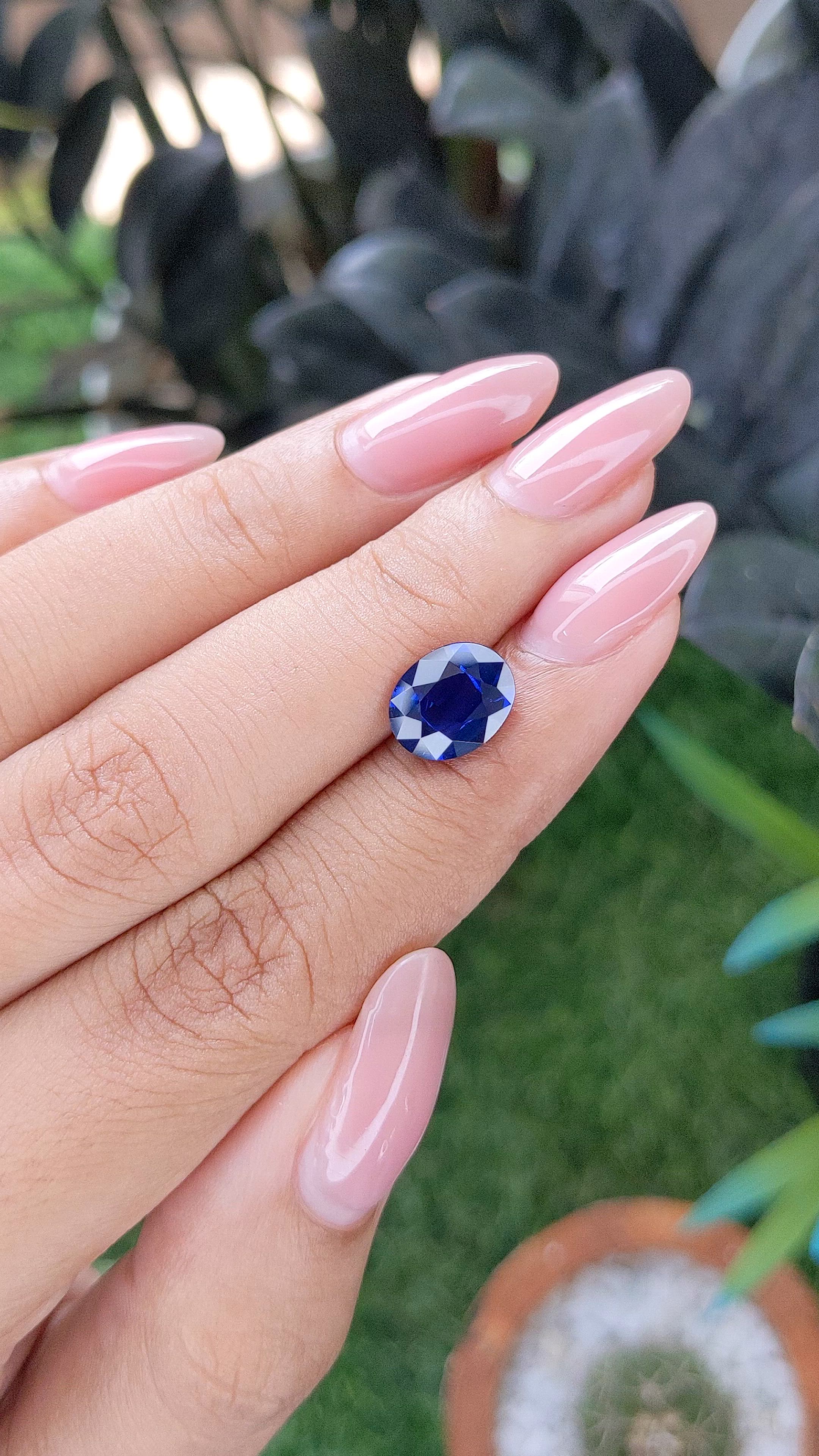 3.00 Ct. Blue Sapphire from Madagascar Size Video