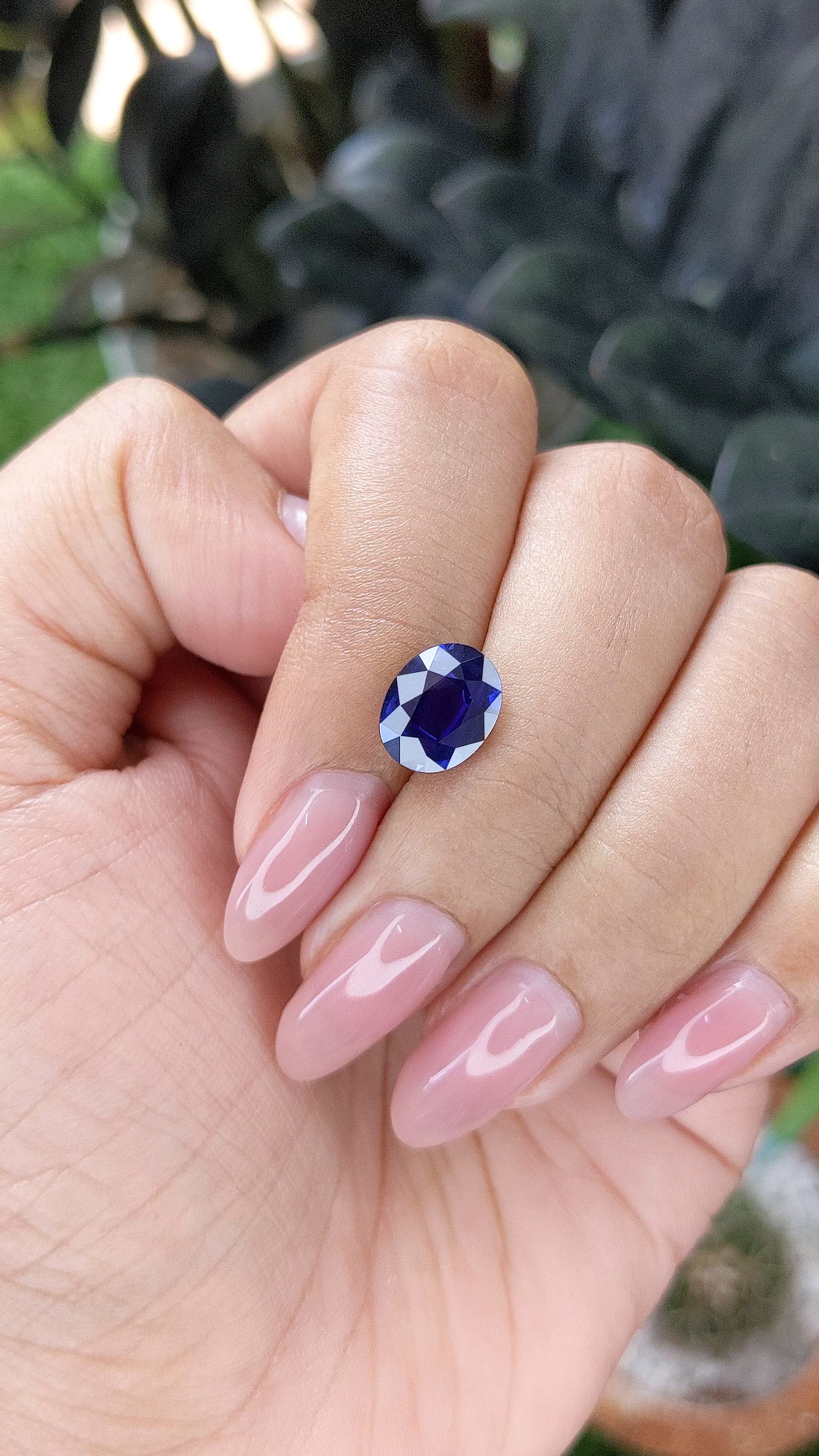 3.00 Ct. Blue Sapphire from Madagascar Size Video