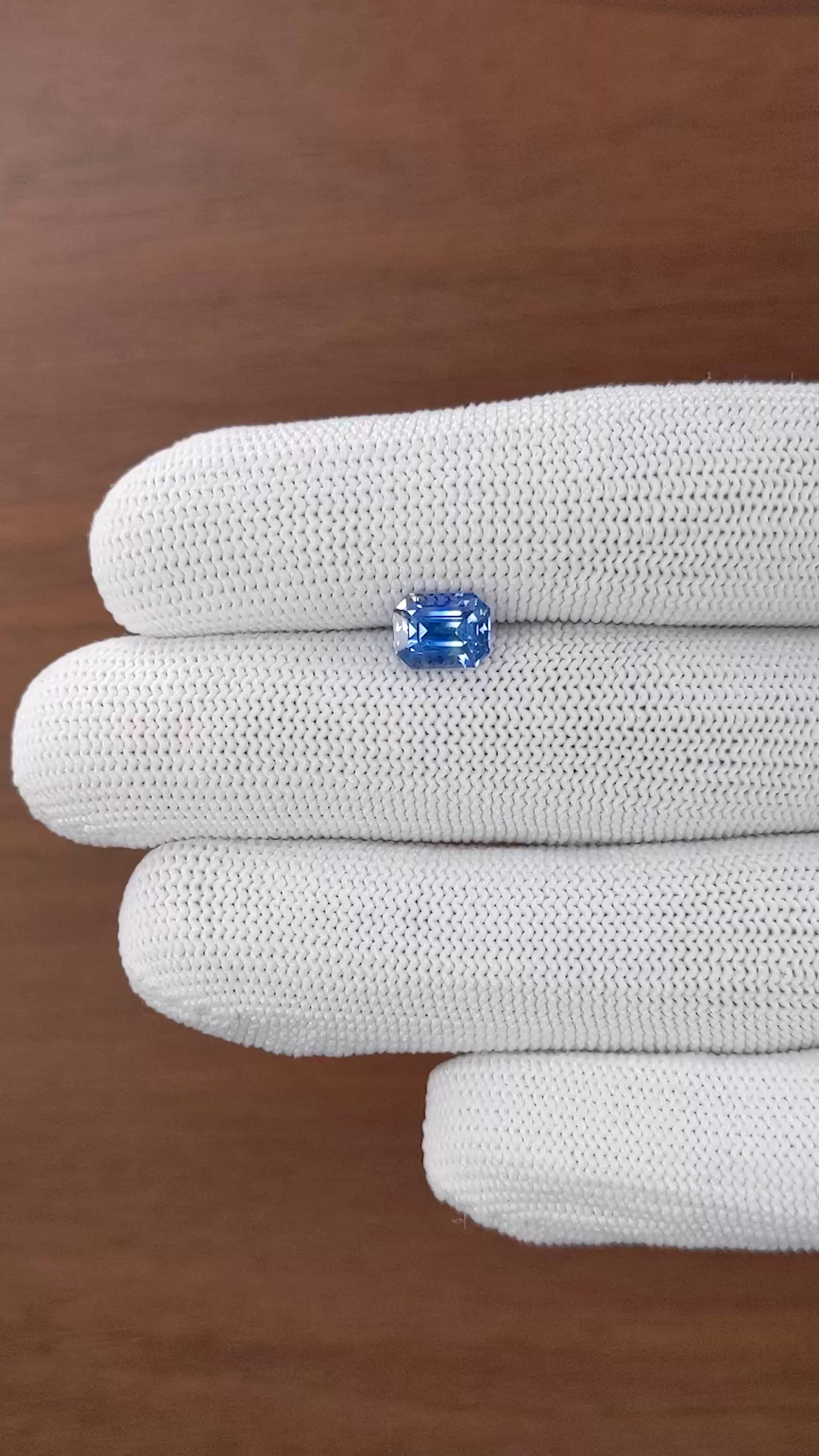 2.09 Ct. Blue Sapphire from Ceylon (Sri Lanka) Size Video