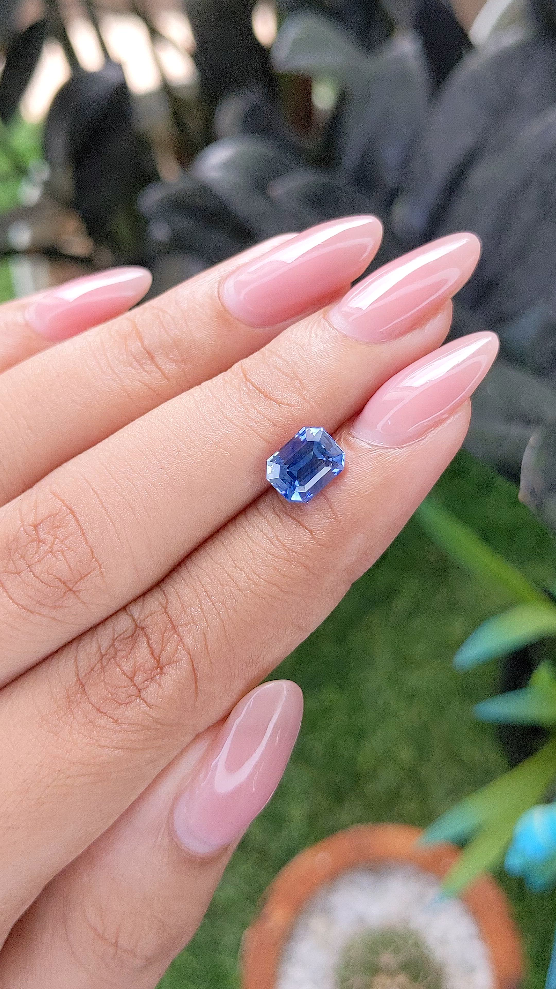 2.09 Ct. Blue Sapphire from Ceylon (Sri Lanka) Size Video