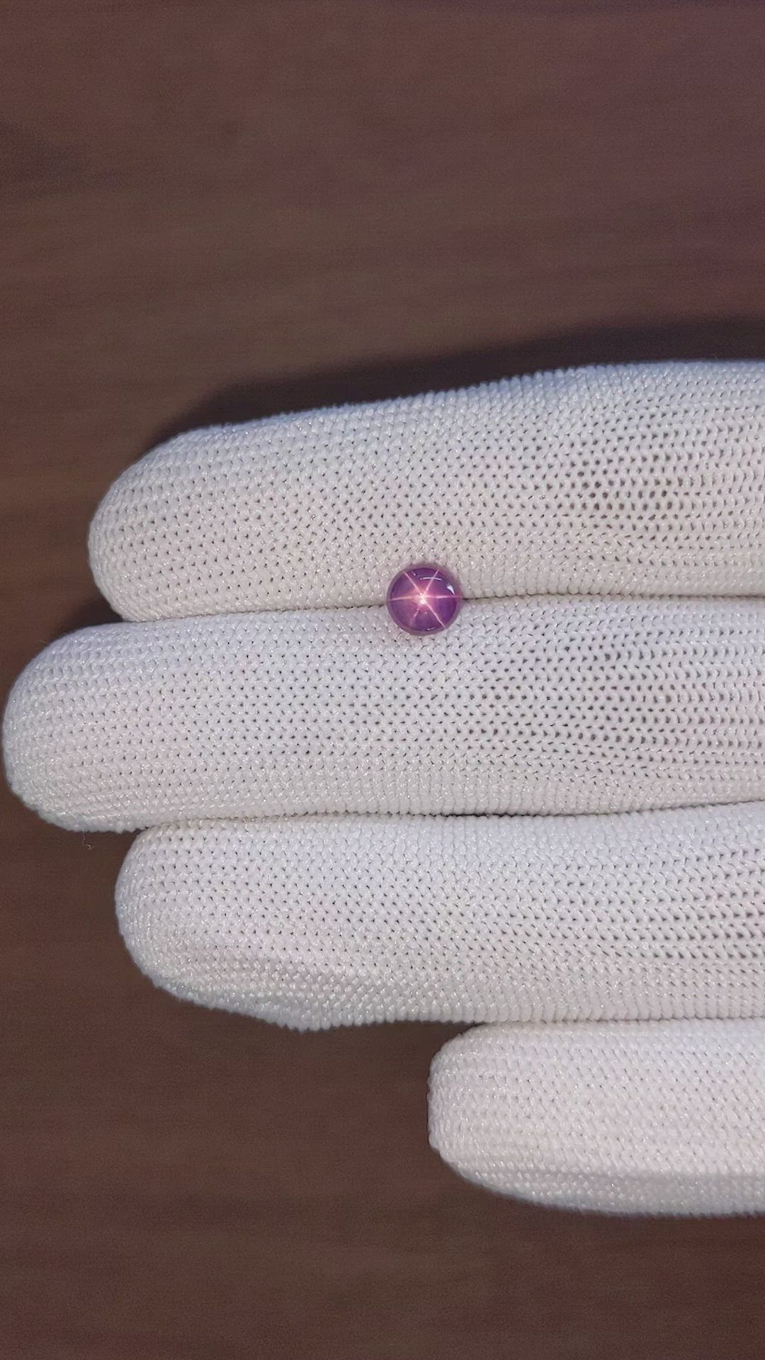 1.69 Ct. Purple Star Sapphire from Ceylon (Sri Lanka) Size Video