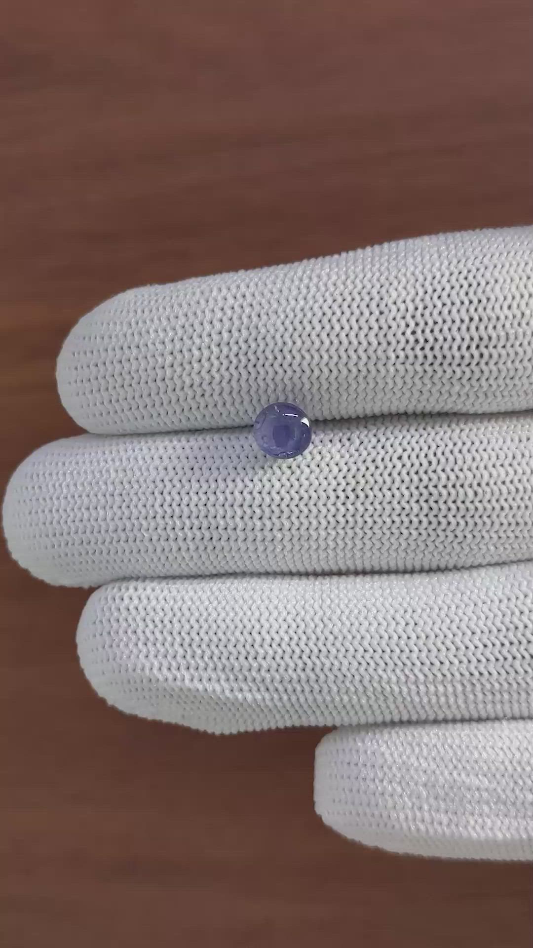 2.02 Ct. Purplish Blue Star Sapphire from Ceylon (Sri Lanka) Size Video