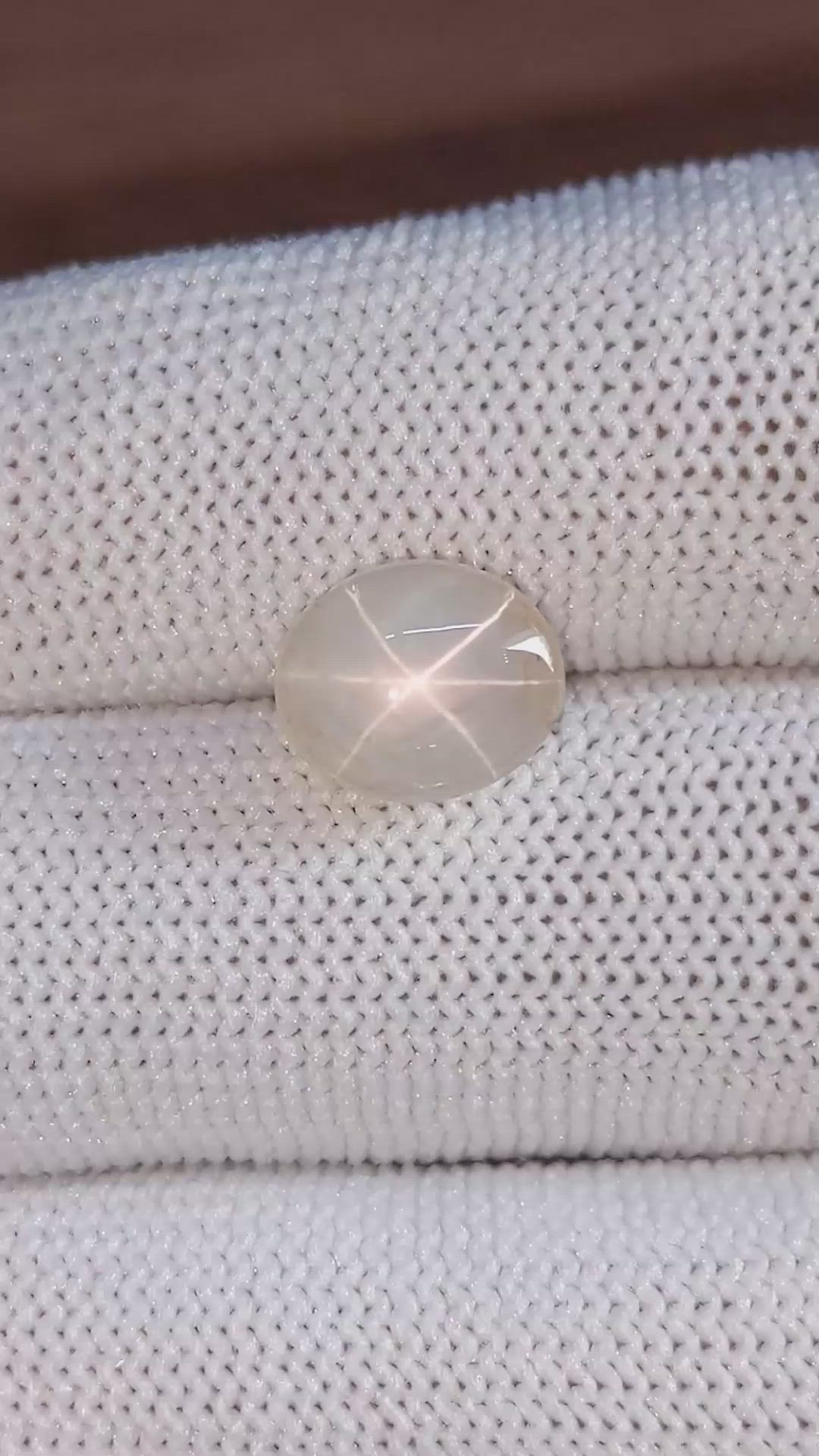 6.02 Ct. Yellow Star Sapphire from Ceylon (Sri Lanka) Size Video