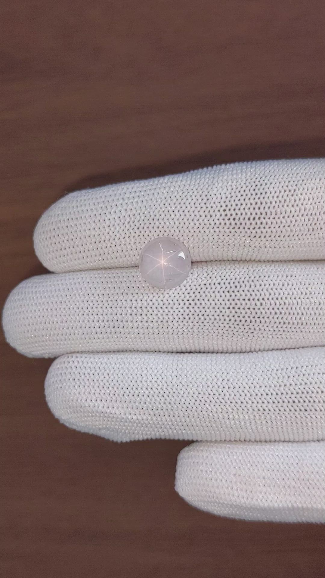 4.56 Ct. Grey Star Sapphire from Ceylon (Sri Lanka) Size Video