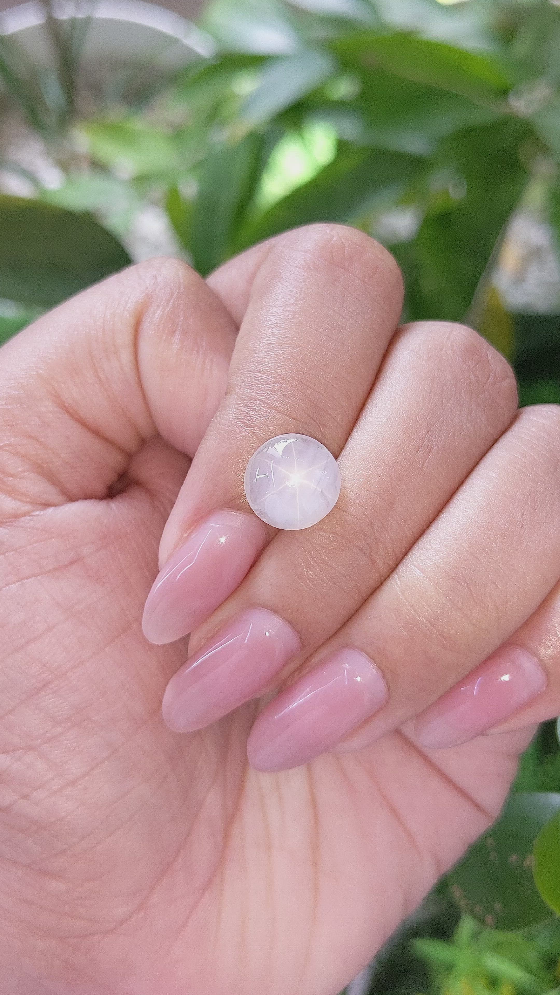 4.56 Ct. Grey Star Sapphire from Ceylon (Sri Lanka) Size Video