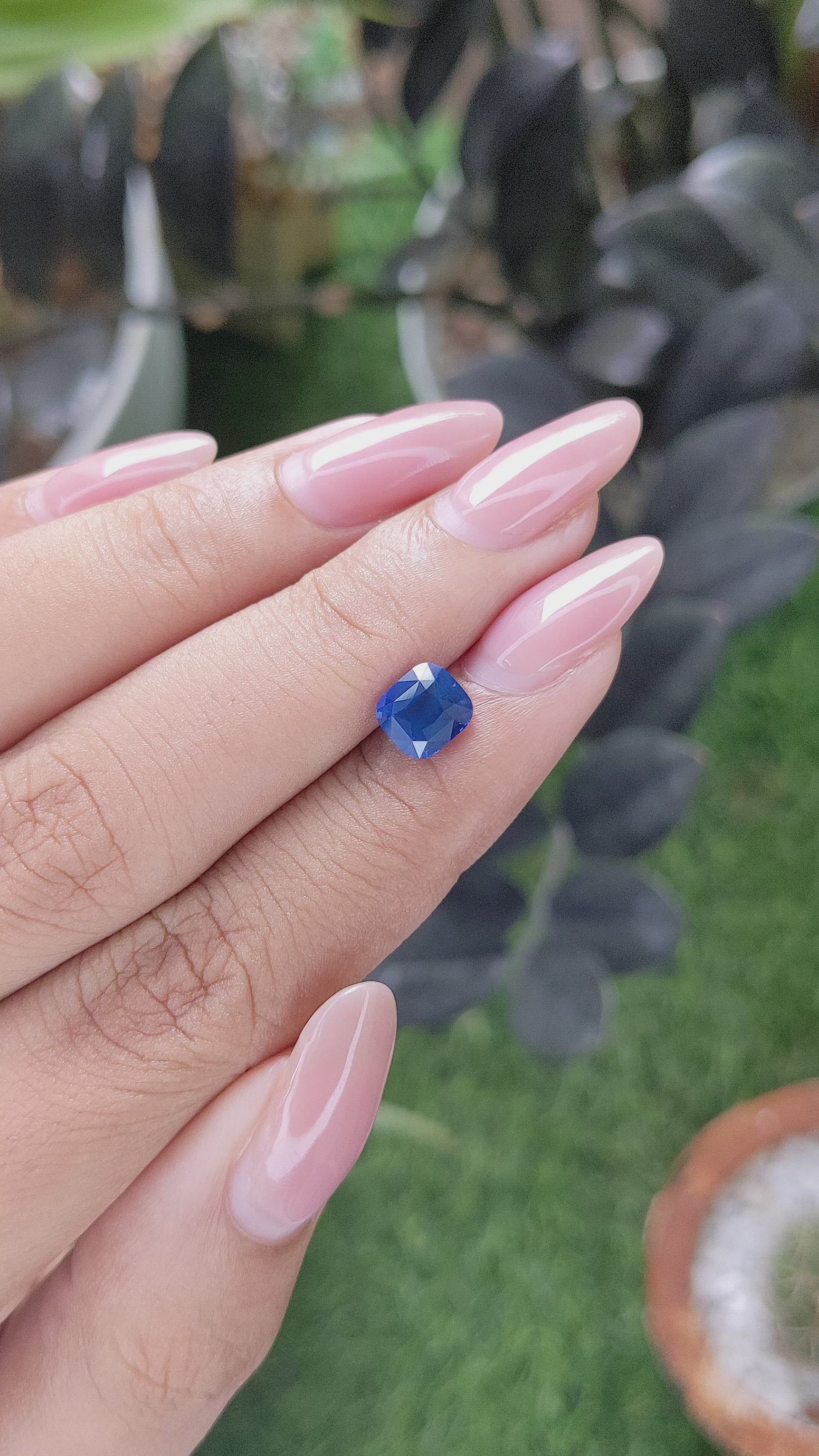 1.56 Ct. Blue Sapphire from Tanzania Size Video