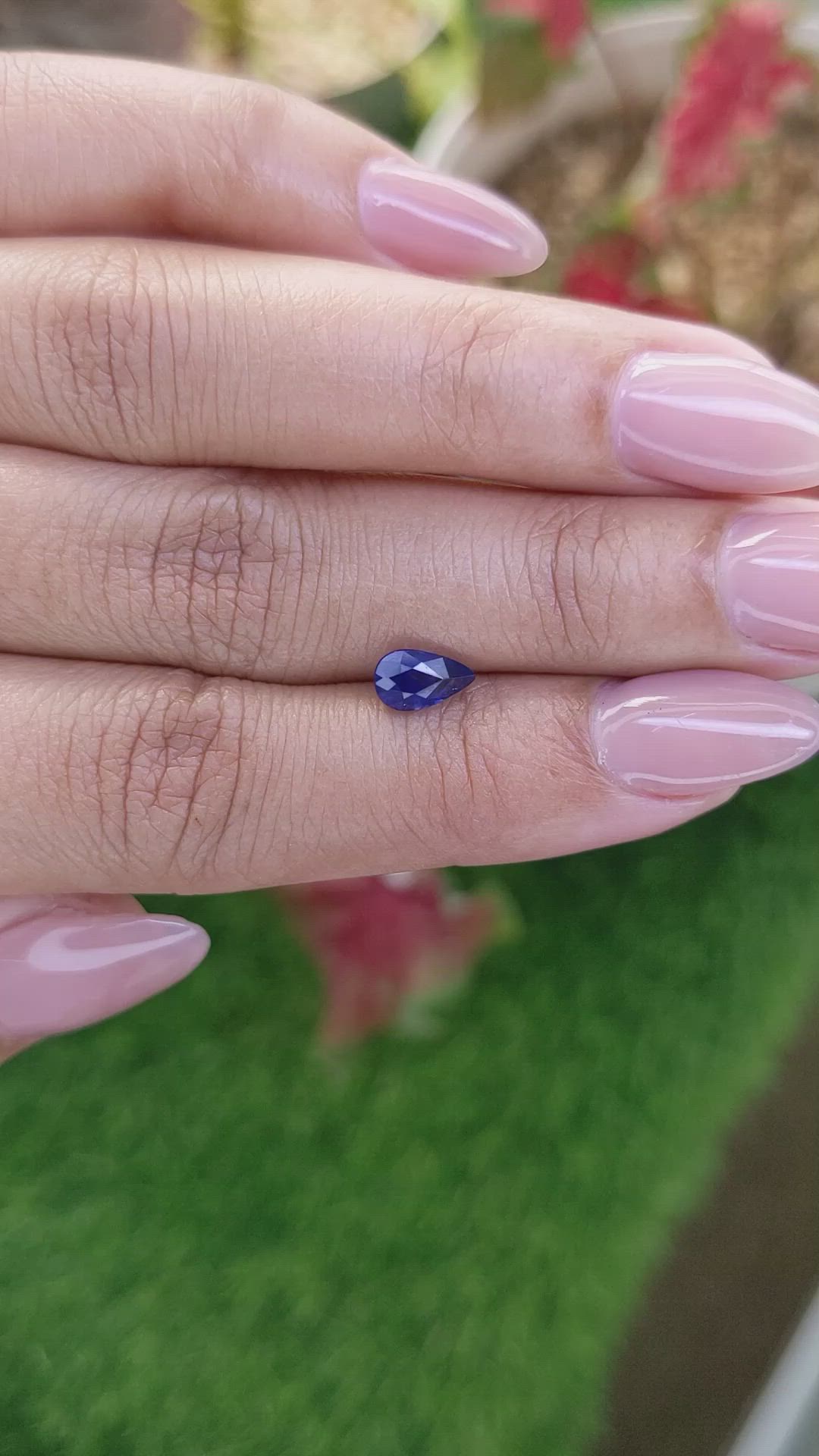 0.99 Ct. Blue Sapphire from Ceylon (Sri Lanka) Size Video