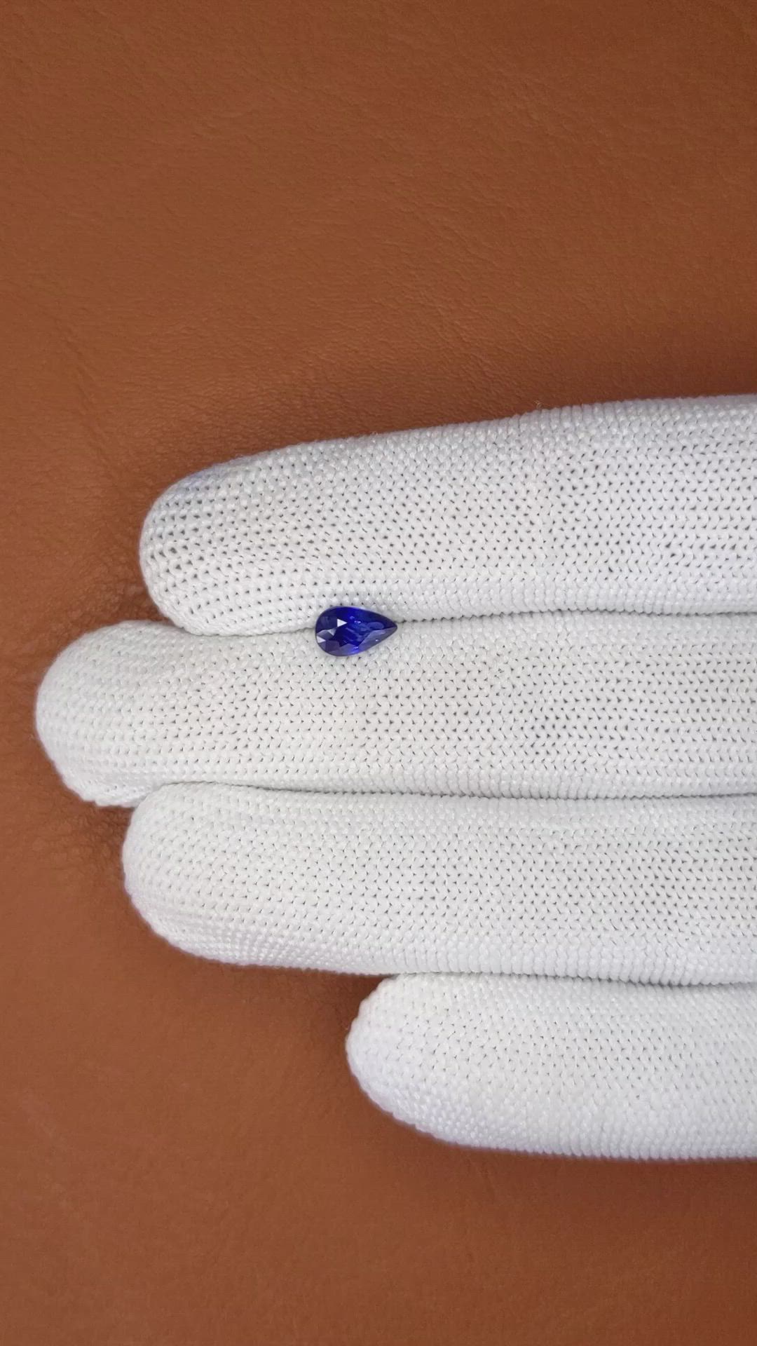 0.99 Ct. Blue Sapphire from Ceylon (Sri Lanka) Size Video