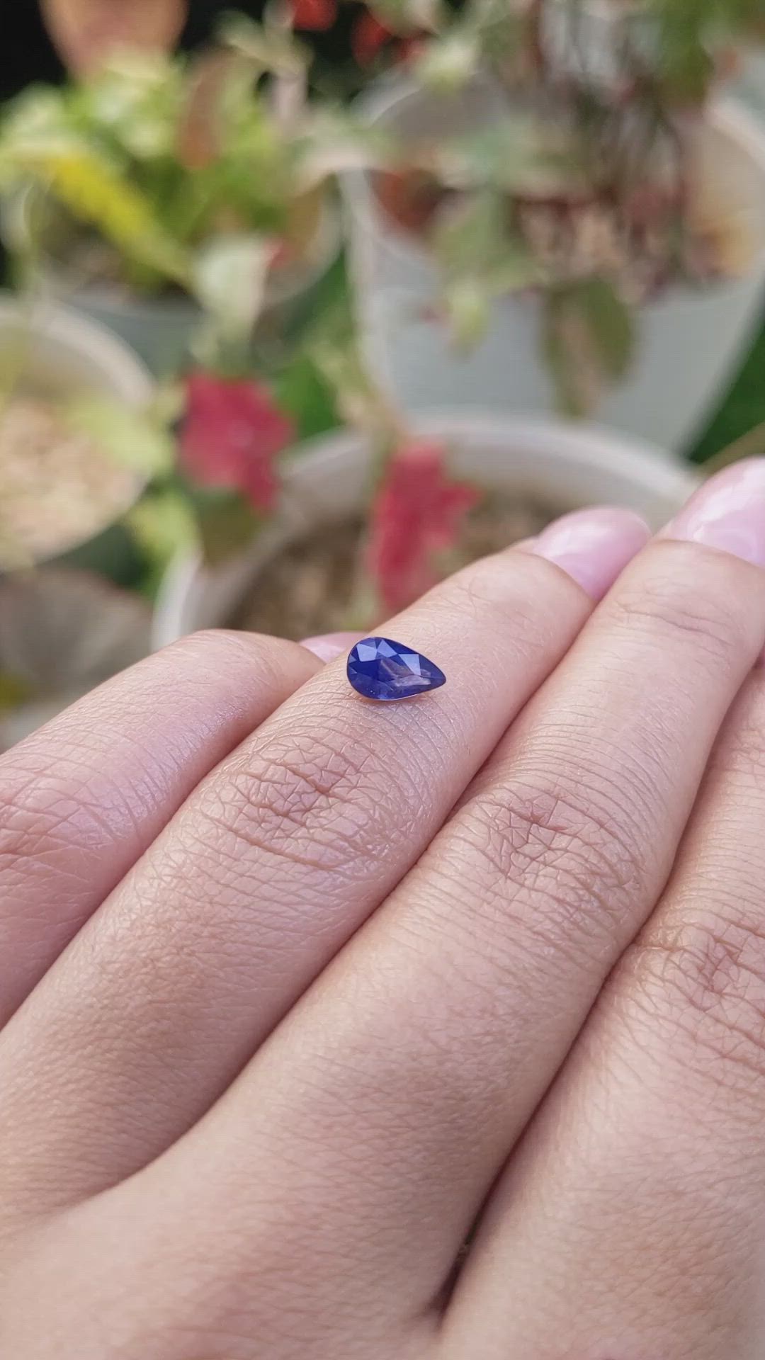 0.99 Ct. Blue Sapphire from Ceylon (Sri Lanka) Size Video