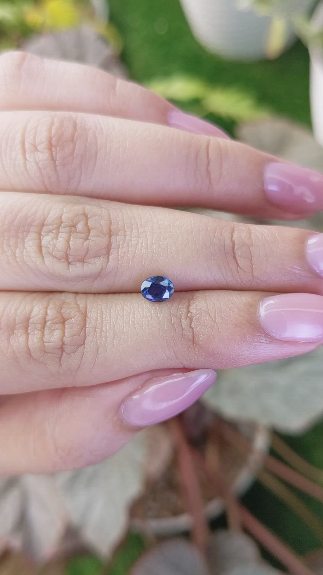 0.69 Ct. Blue Sapphire from Madagascar Size Video