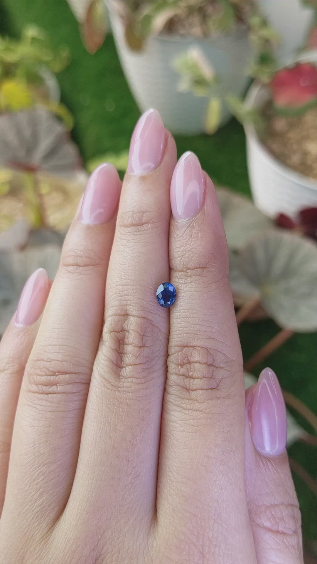 0.69 Ct. Blue Sapphire from Madagascar Size Video