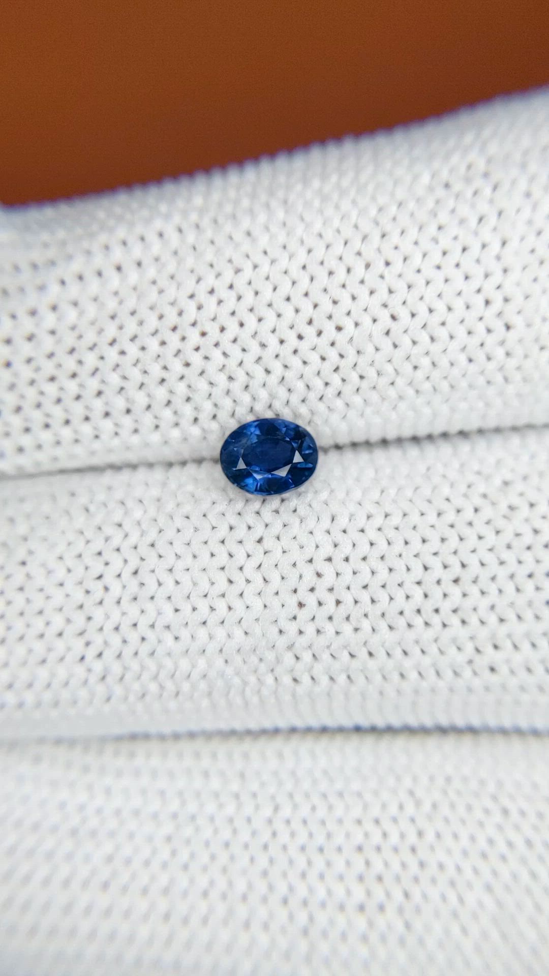 0.69 Ct. Blue Sapphire from Madagascar Size Video