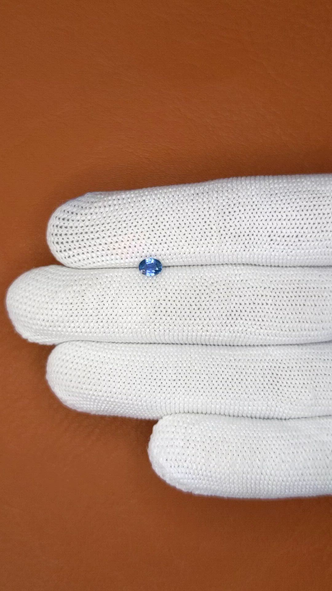 0.36 Ct. Blue Sapphire from Madagascar Size Video