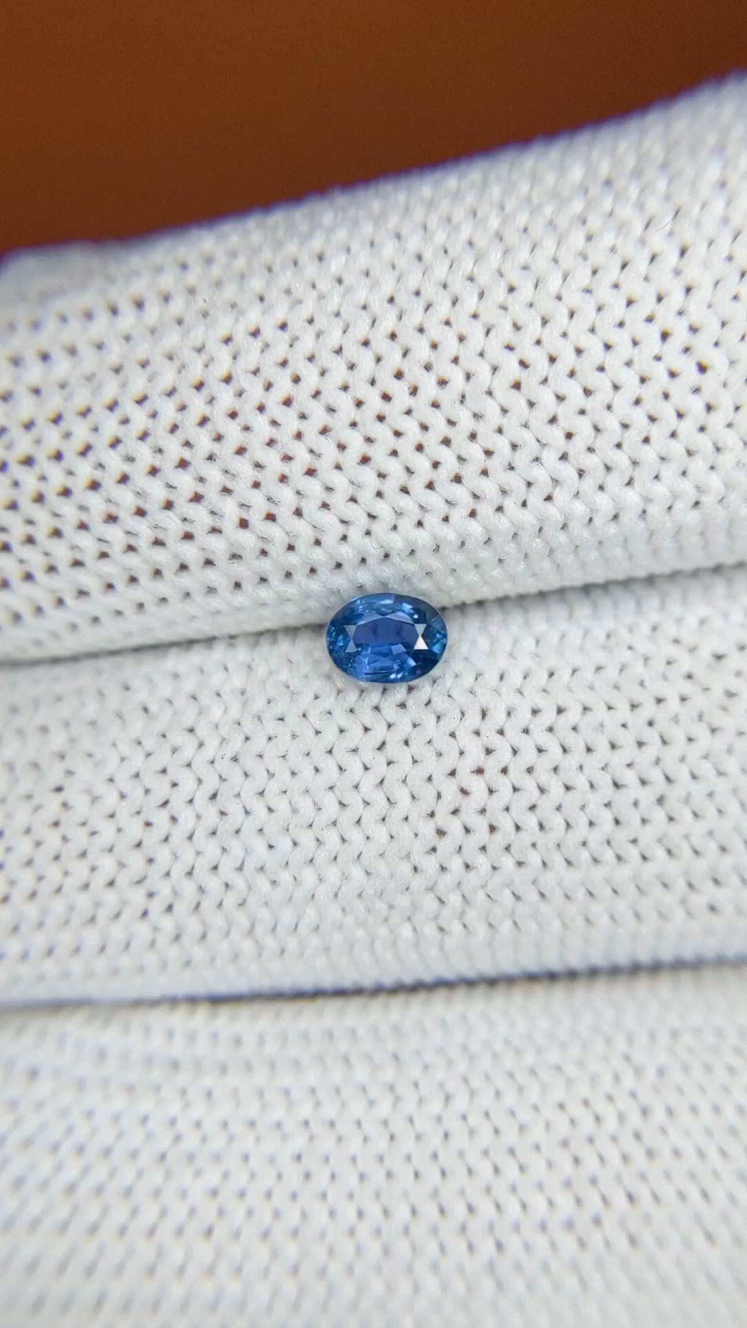 0.36 Ct. Blue Sapphire from Madagascar Size Video
