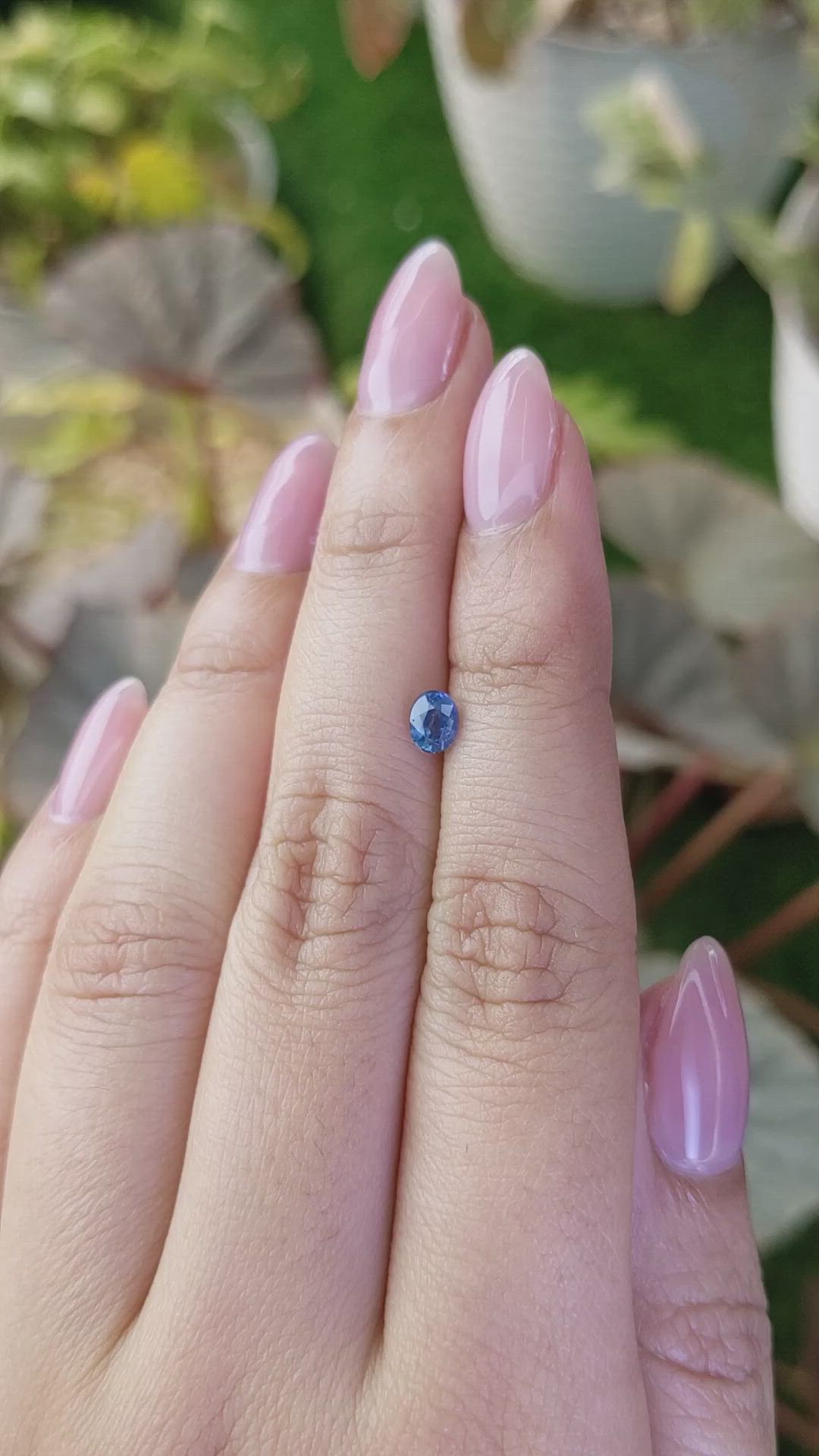 0.57 Ct. Blue Sapphire from Madagascar Size Video