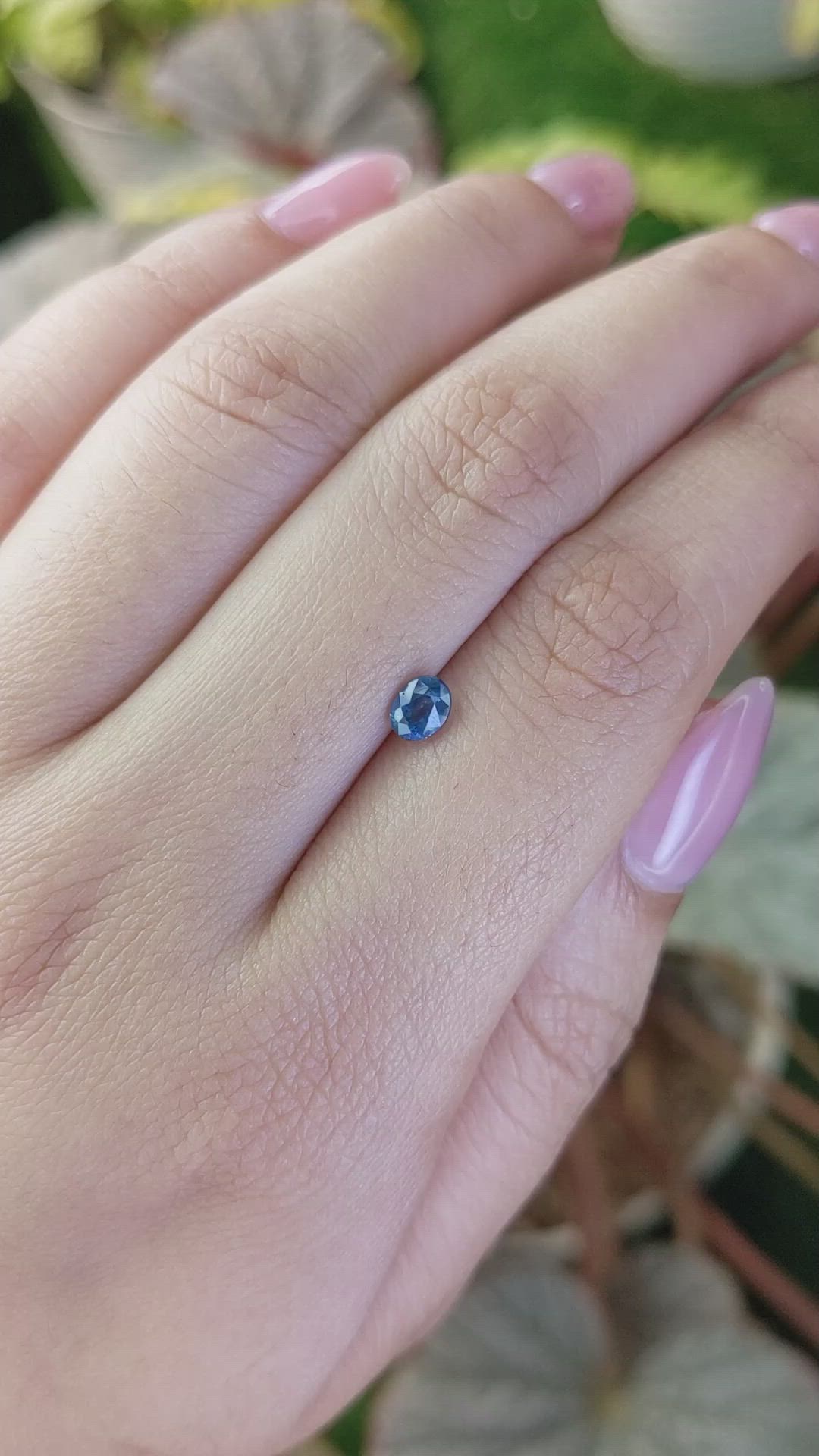 0.57 Ct. Blue Sapphire from Madagascar Size Video