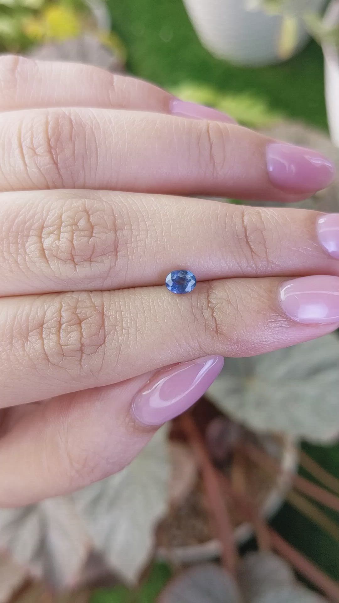 0.57 Ct. Blue Sapphire from Madagascar Size Video