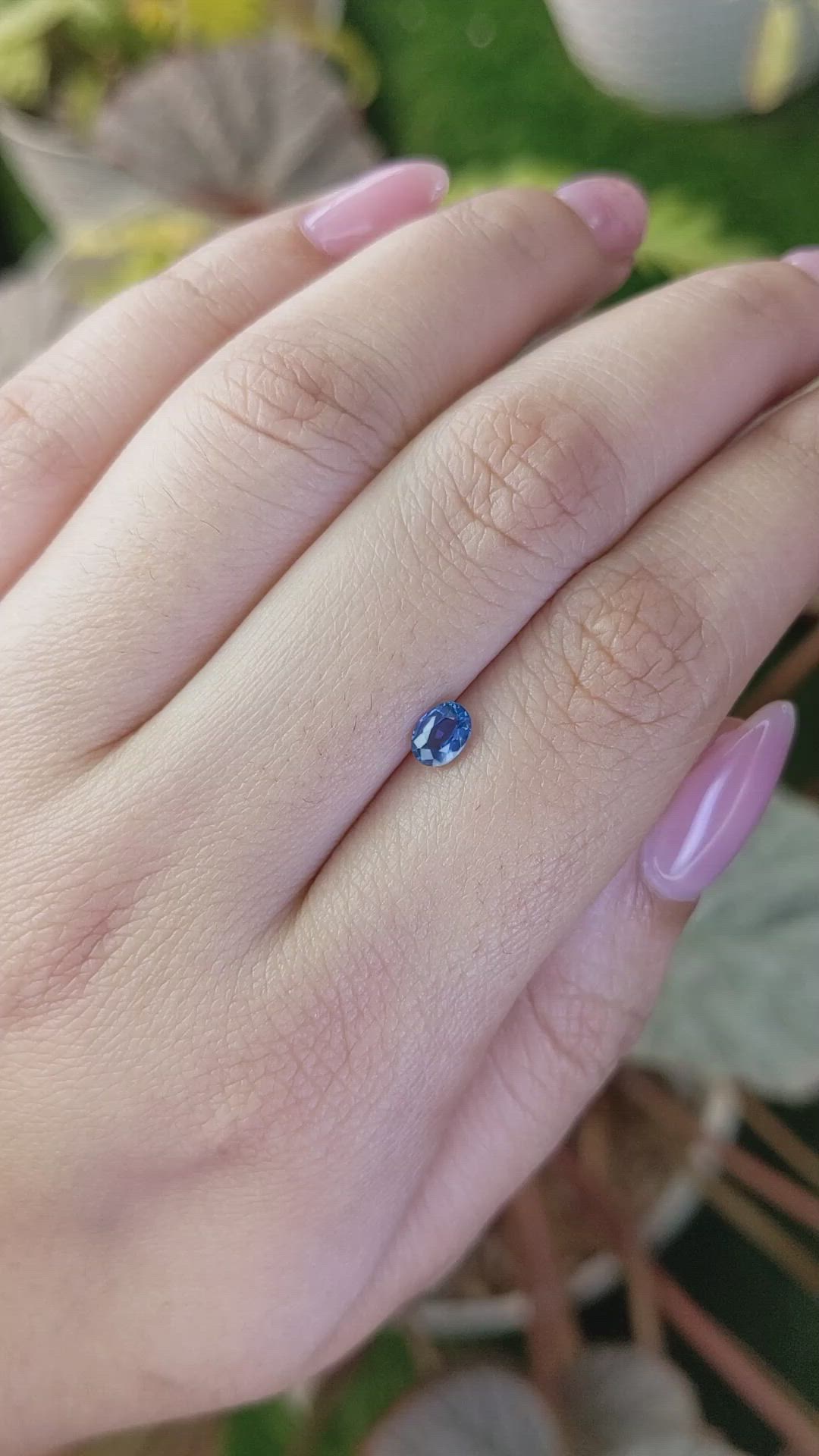 0.45 Ct. Blue Sapphire from Madagascar Size Video