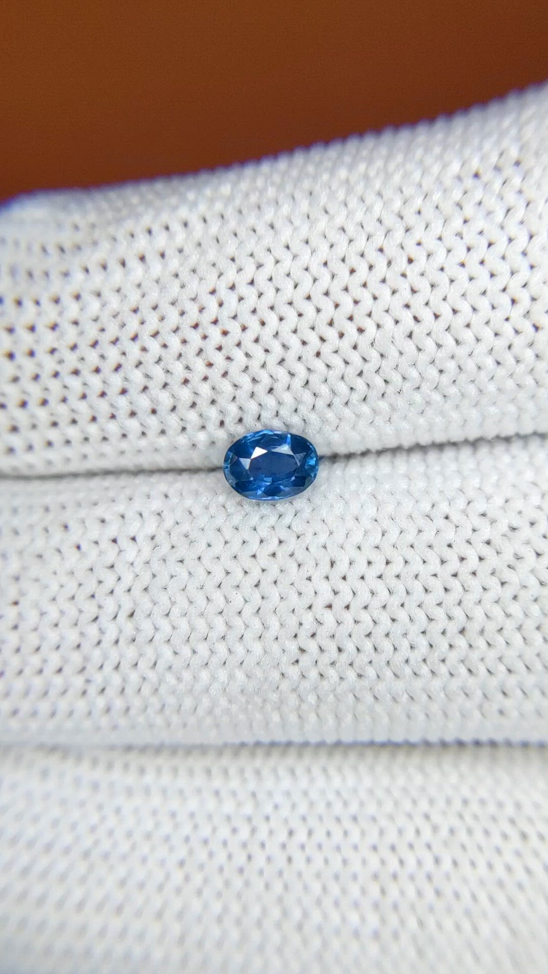 0.45 Ct. Blue Sapphire from Madagascar Size Video