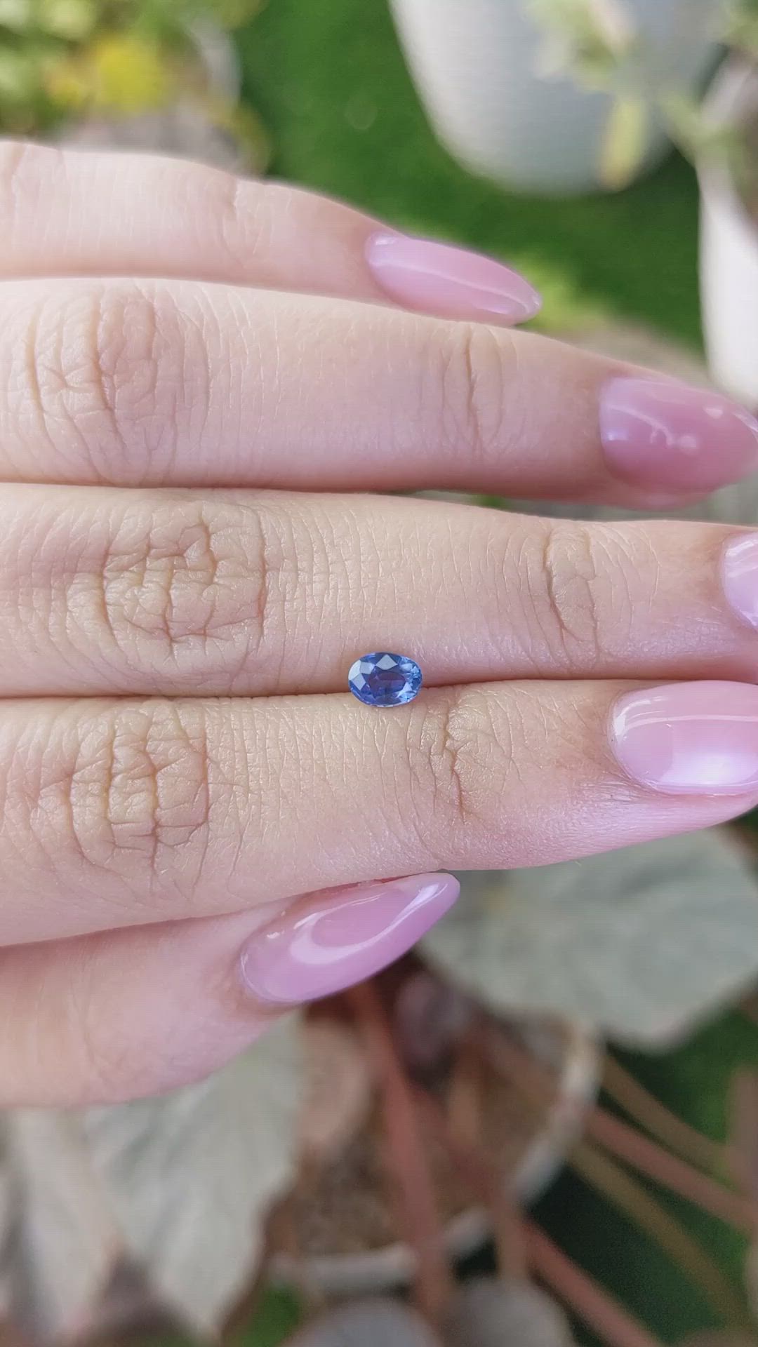 0.45 Ct. Blue Sapphire from Madagascar Size Video