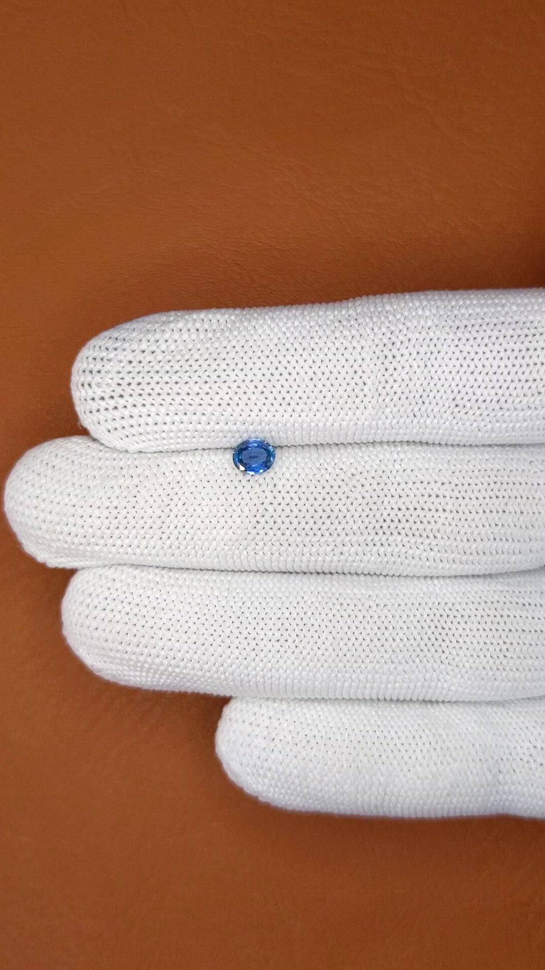 0.45 Ct. Blue Sapphire from Madagascar Size Video