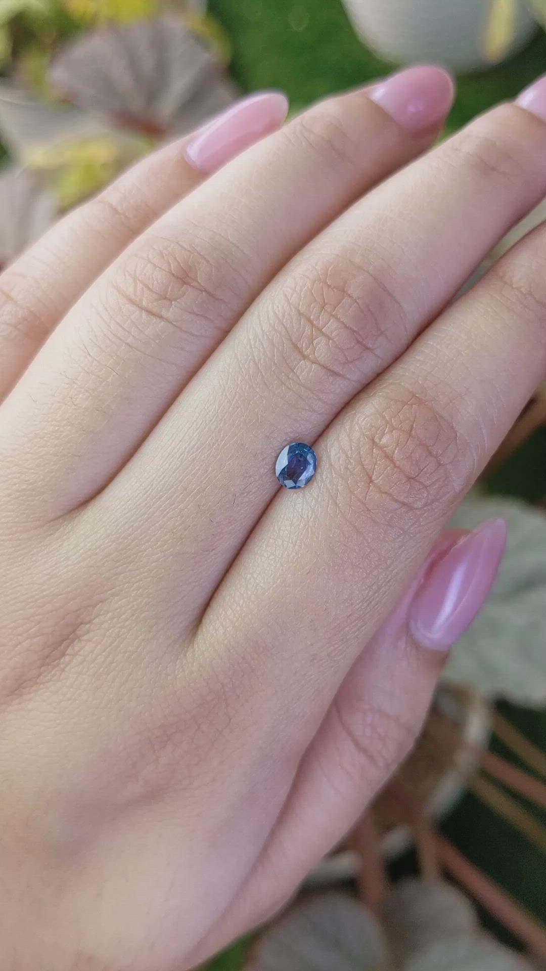0.45 Ct. Blue Sapphire from Madagascar Size Video