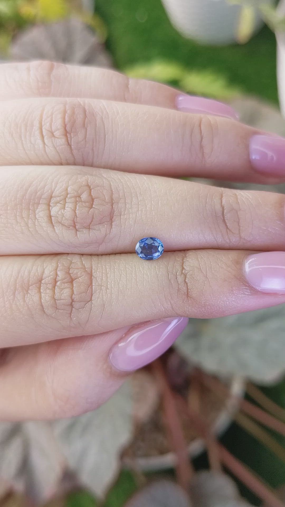0.45 Ct. Blue Sapphire from Madagascar Size Video