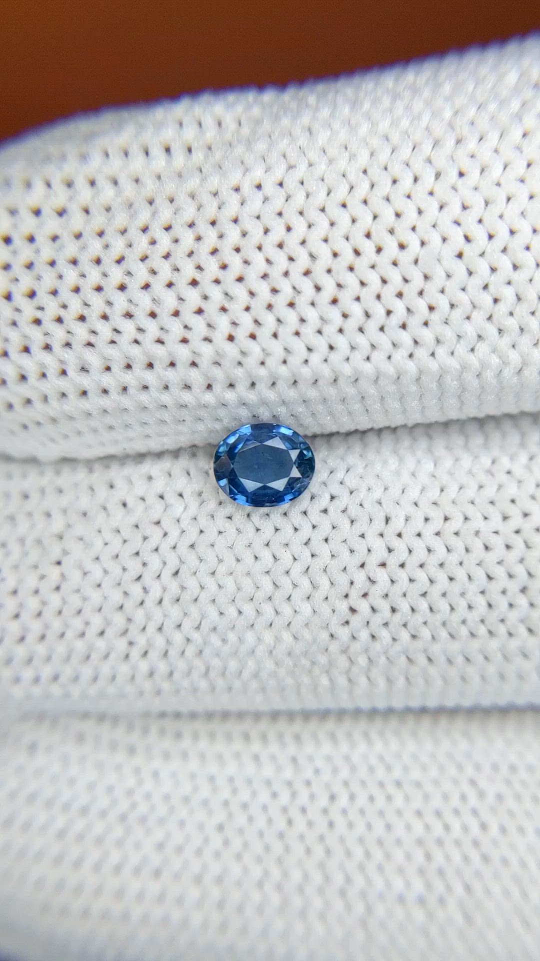 0.45 Ct. Blue Sapphire from Madagascar Size Video