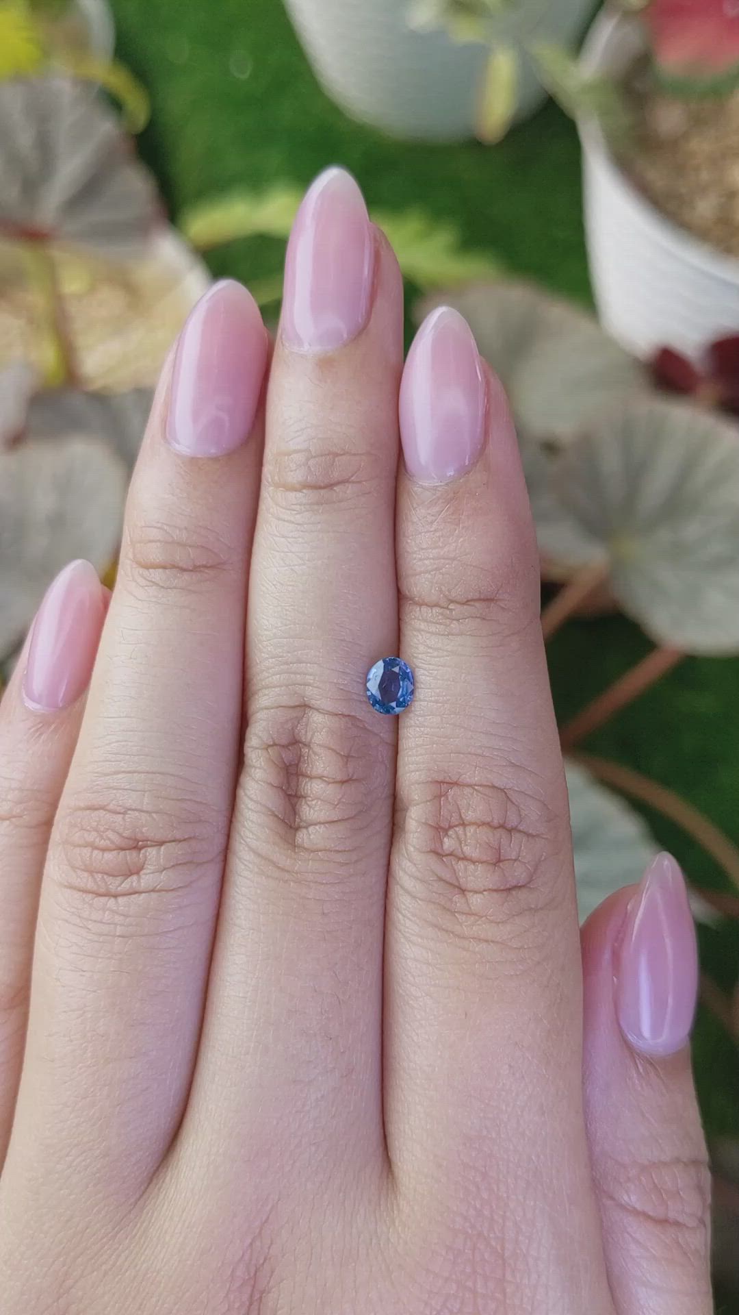 0.45 Ct. Blue Sapphire from Madagascar Size Video
