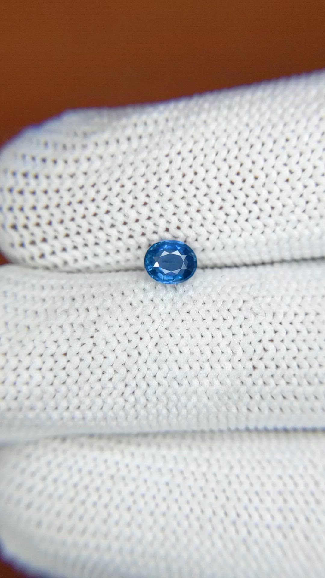 0.50 Ct. Blue Sapphire from Madagascar Size Video