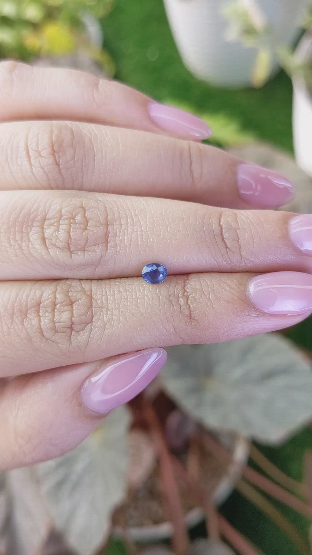 0.37 Ct. Blue Sapphire from Madagascar Size Video