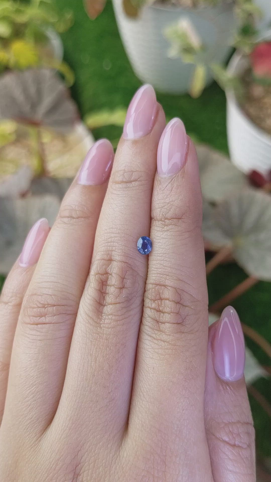 0.37 Ct. Blue Sapphire from Madagascar Size Video