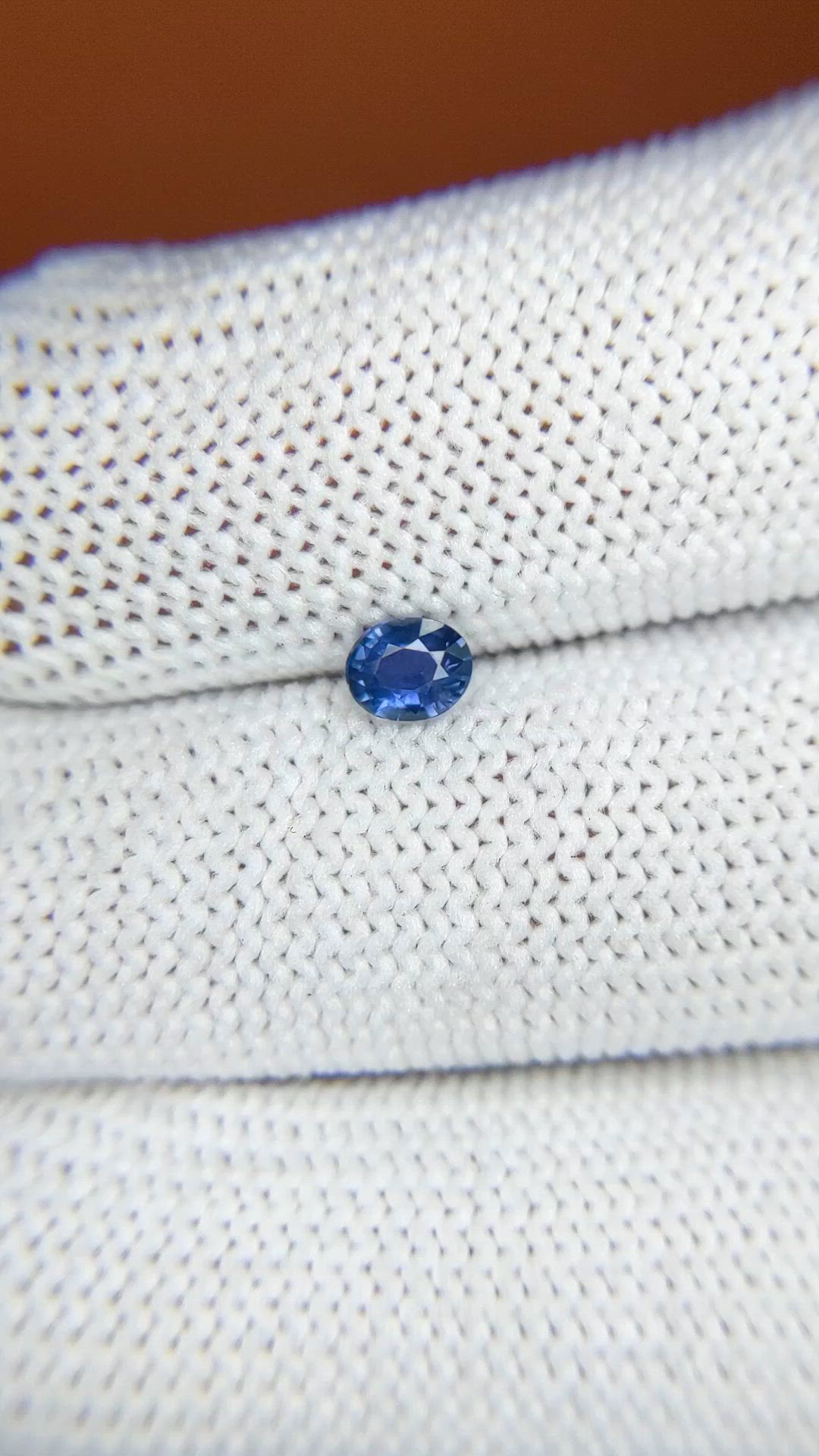 0.37 Ct. Blue Sapphire from Madagascar Size Video