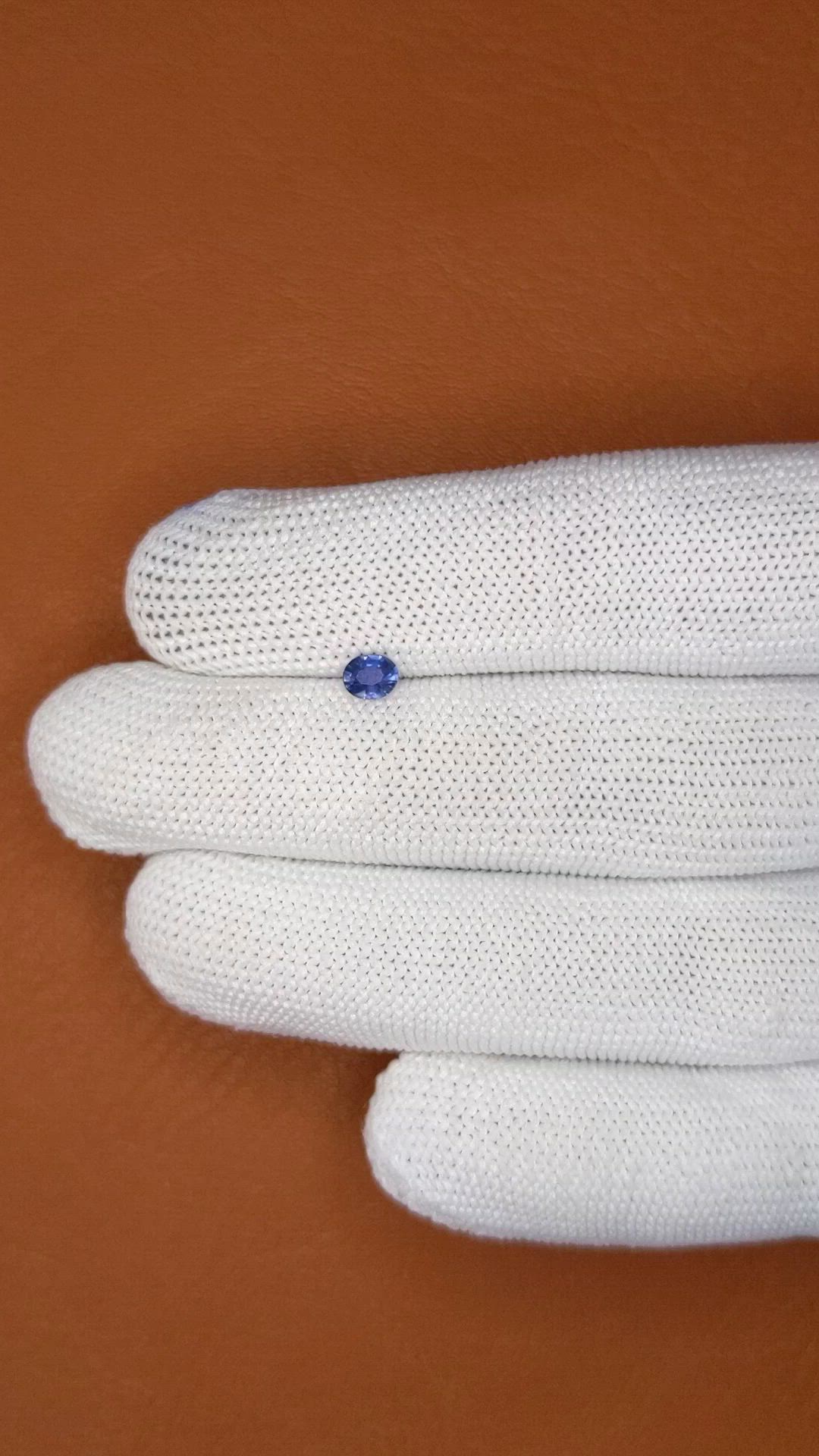 0.37 Ct. Blue Sapphire from Madagascar Size Video