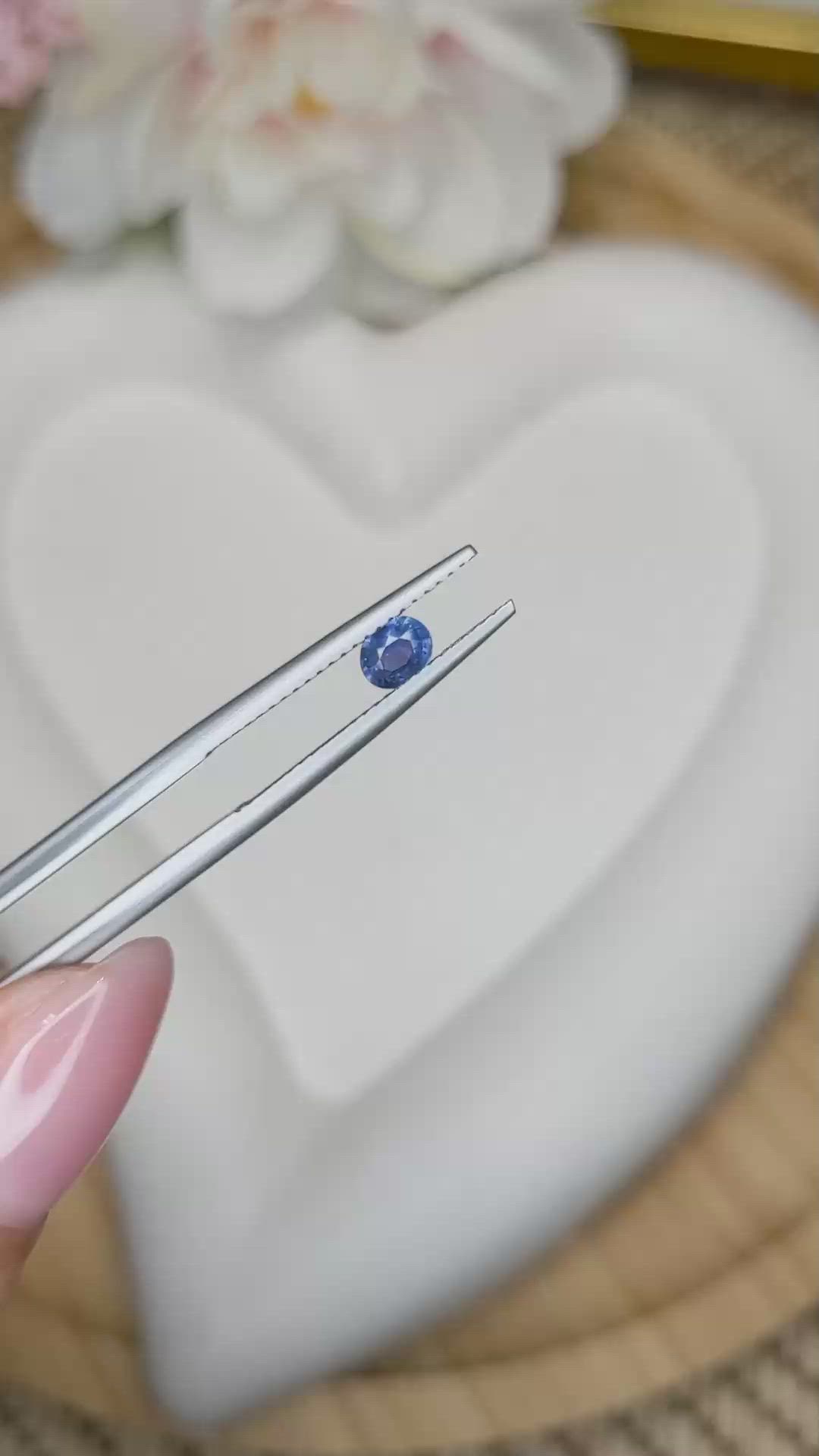 0.37 Ct. Blue Sapphire from Madagascar Size Video