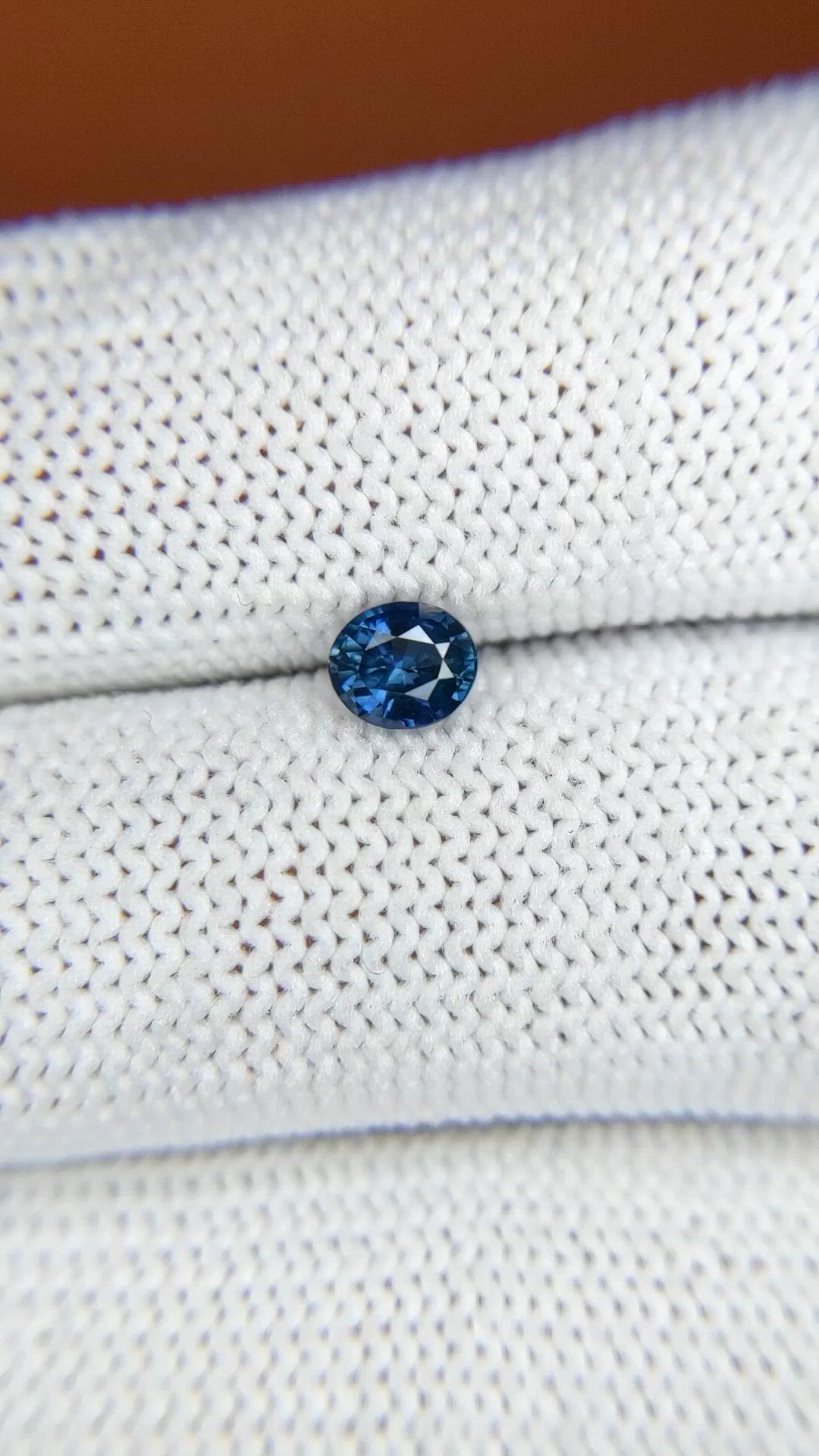 0.57 Ct. Blue Sapphire from Madagascar Size Video