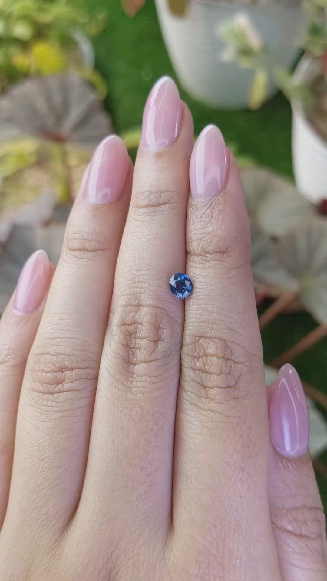 0.57 Ct. Blue Sapphire from Madagascar Size Video