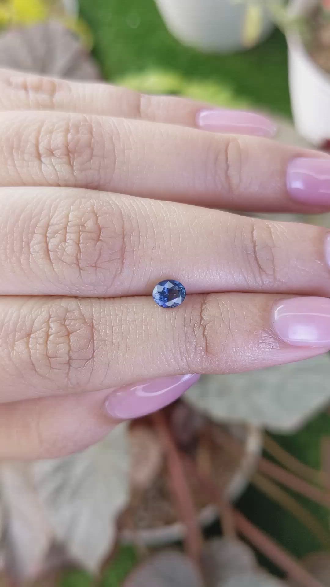 0.57 Ct. Blue Sapphire from Madagascar Size Video