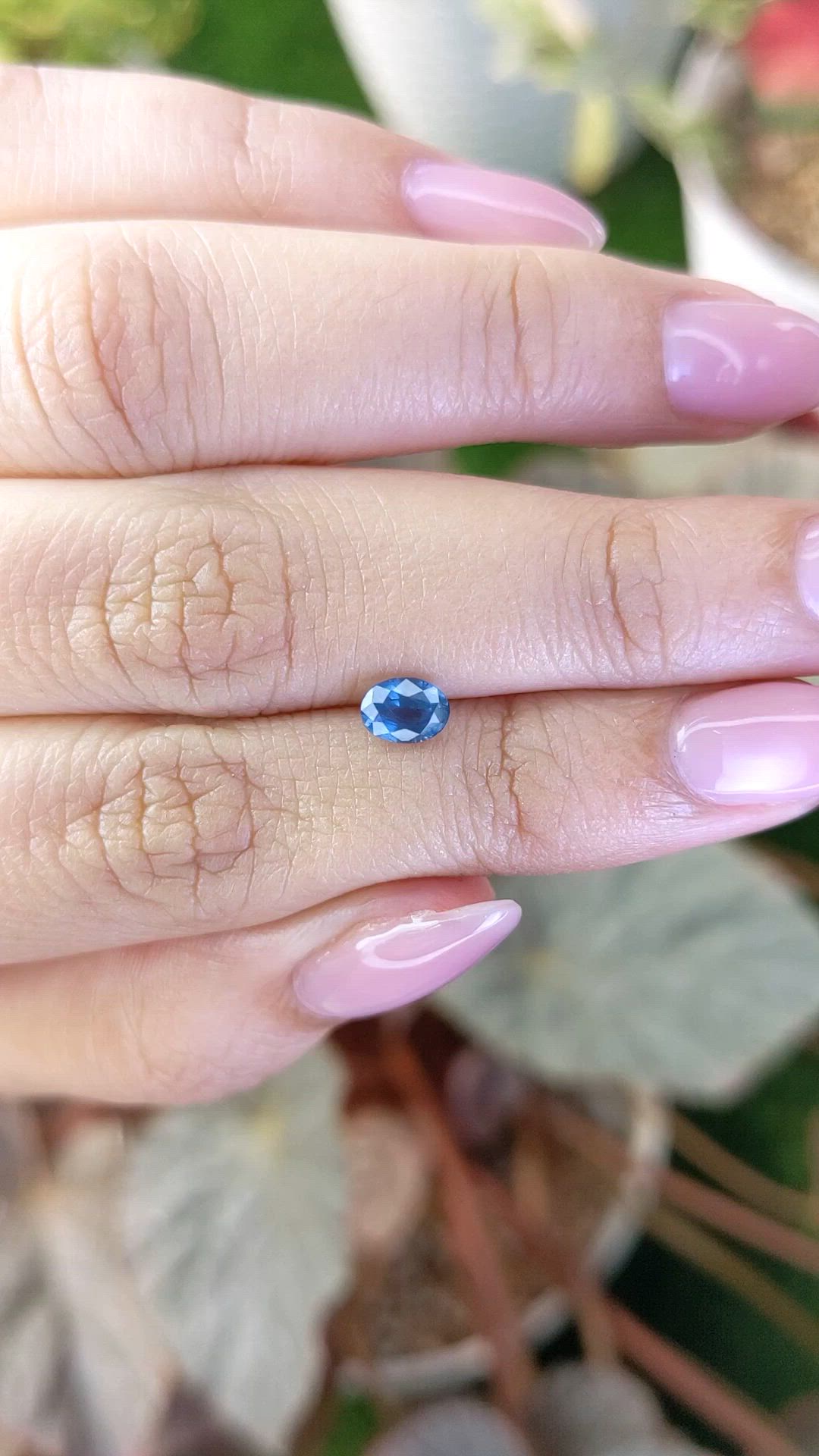 0.72 Ct. Blue Sapphire from Madagascar Size Video
