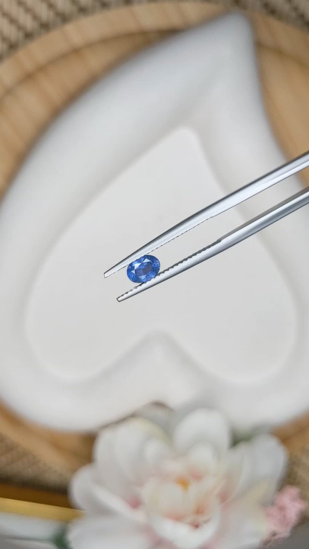0.72 Ct. Blue Sapphire from Madagascar Size Video