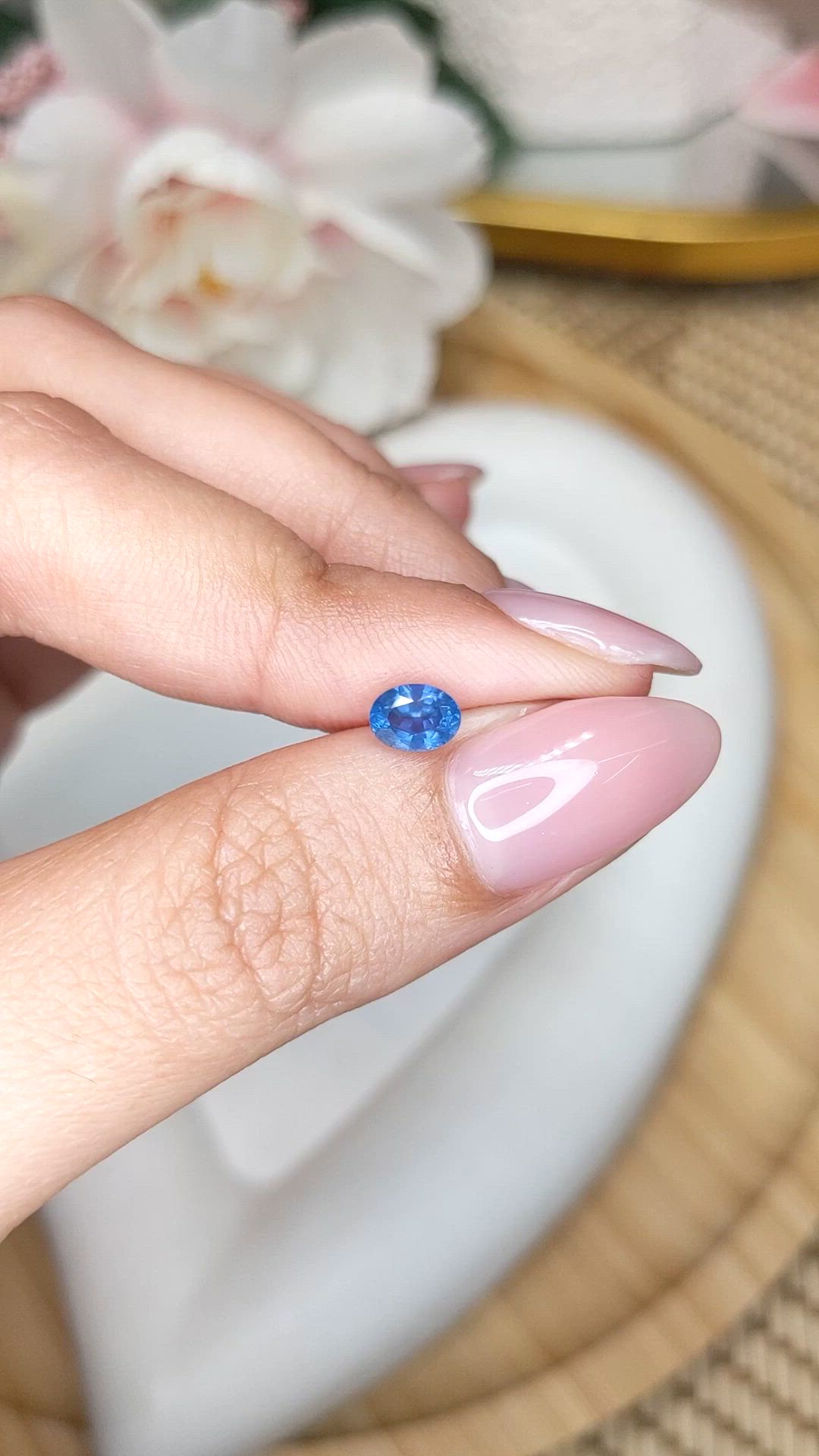 0.72 Ct. Blue Sapphire from Madagascar Size Video