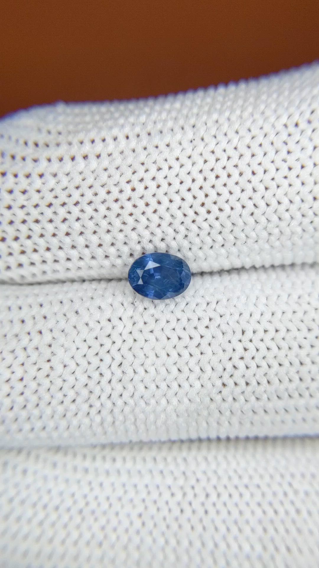 0.72 Ct. Blue Sapphire from Madagascar Size Video