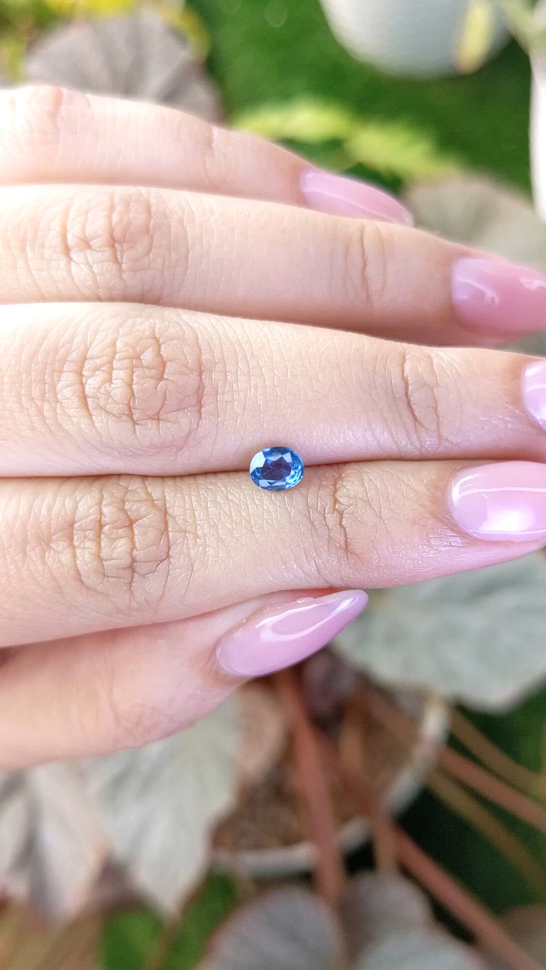 0.58 Ct. Blue Sapphire from Madagascar Size Video