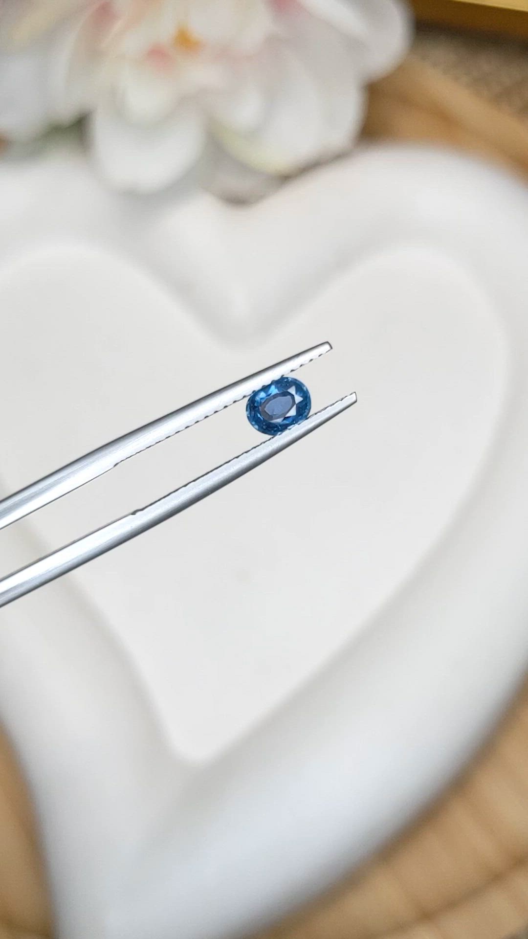 0.58 Ct. Blue Sapphire from Madagascar Size Video