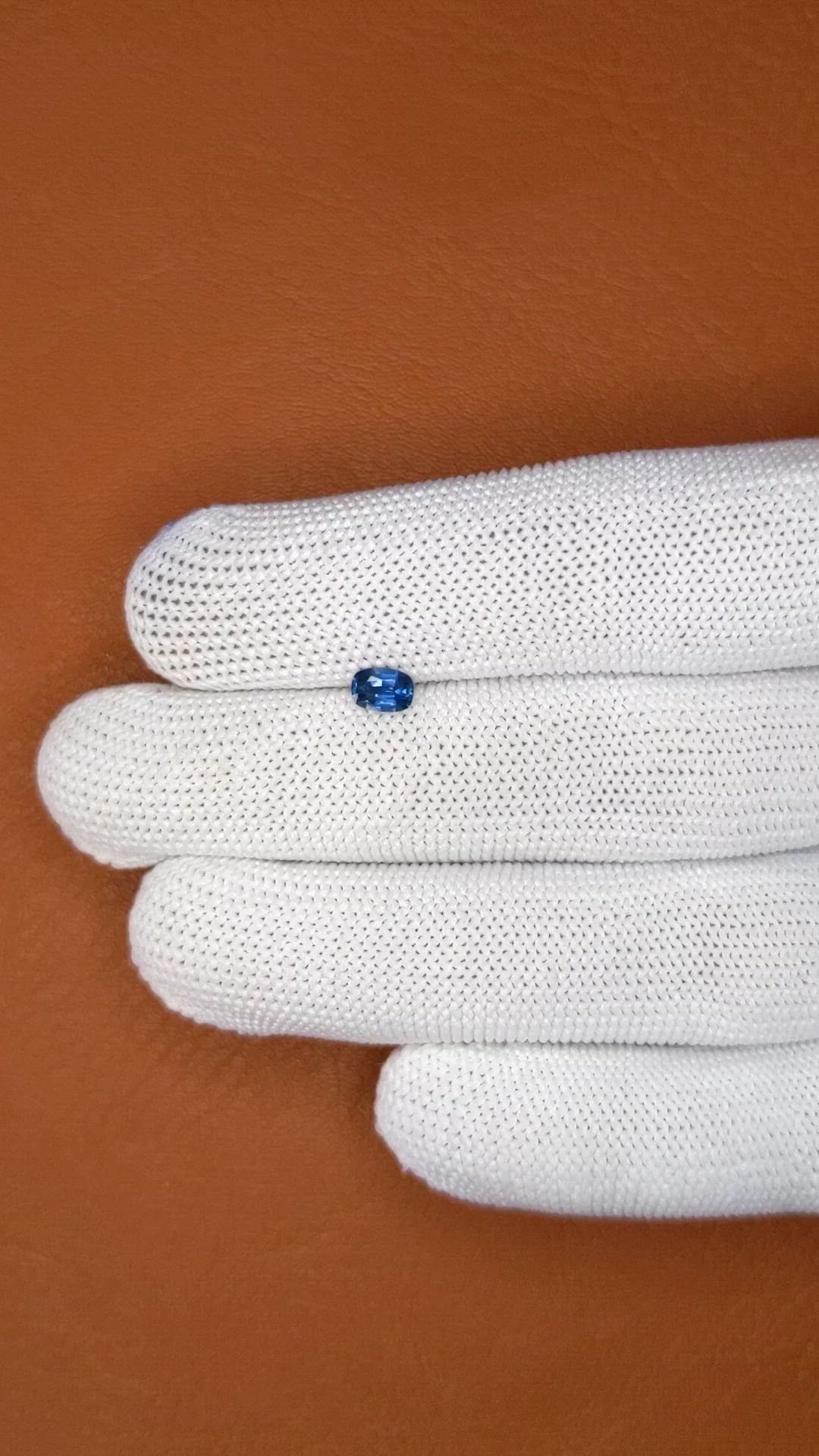 0.51 Ct. Blue Sapphire from Madagascar Size Video