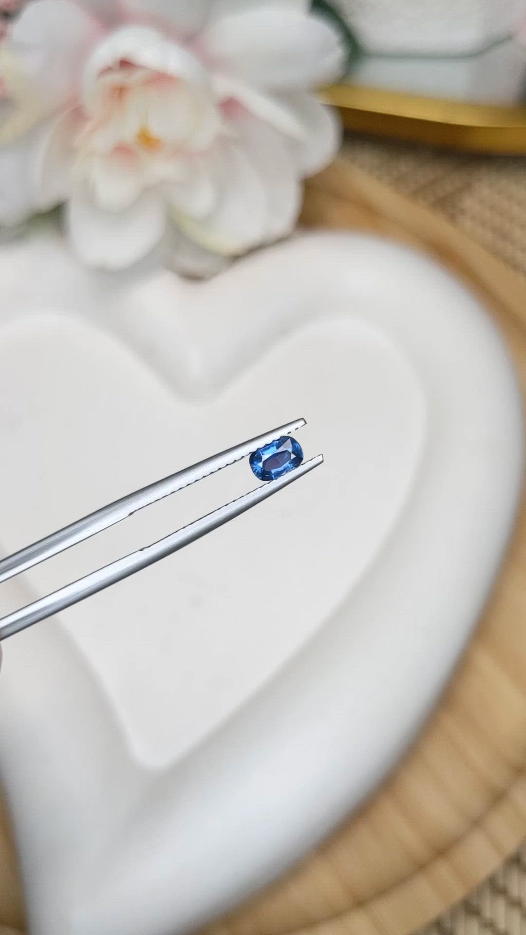 0.51 Ct. Blue Sapphire from Madagascar Size Video