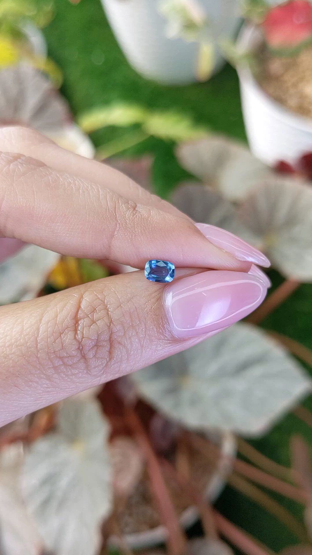 0.43 Ct. Blue Sapphire from Madagascar Size Video