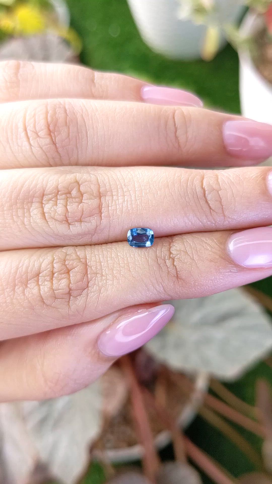 0.43 Ct. Blue Sapphire from Madagascar Size Video